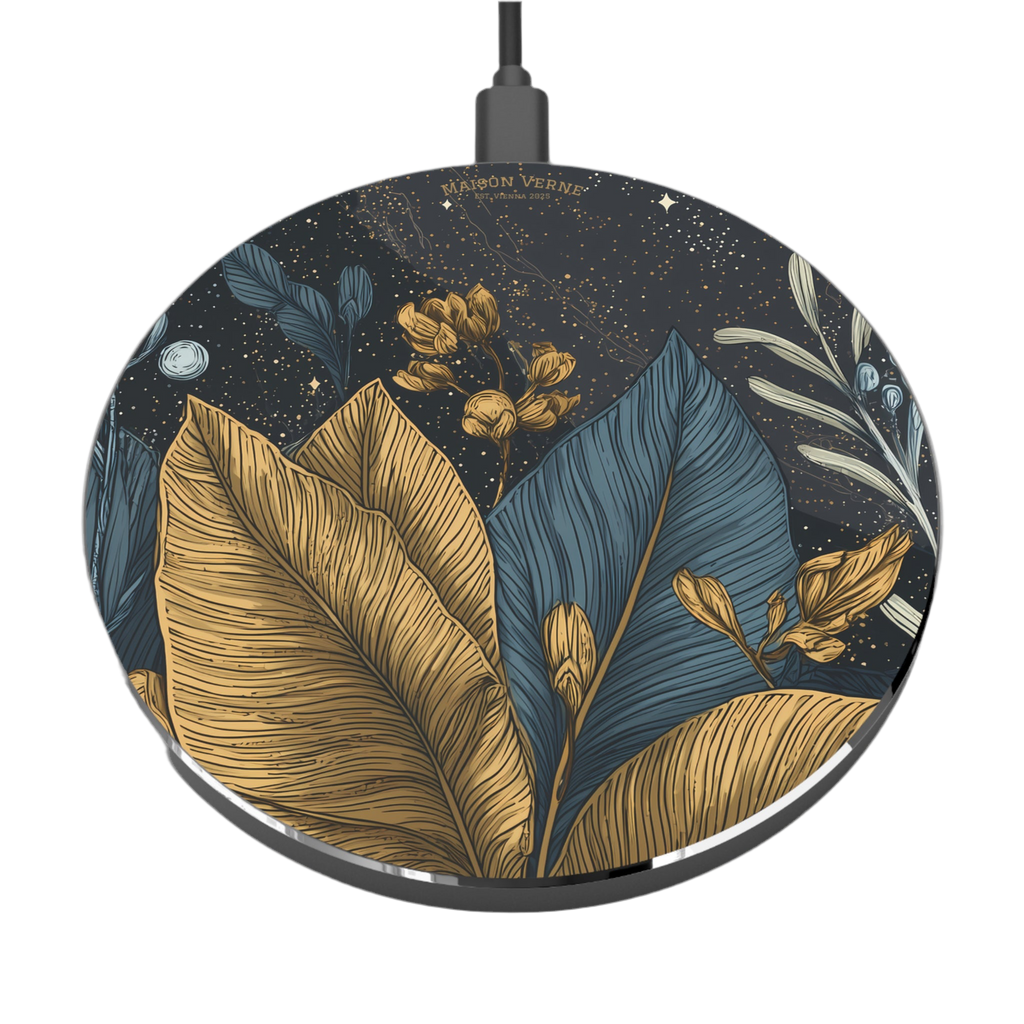 Maison Verne Wireless Charger "Golden Orbit" - Cosmic Botanicals No. 93