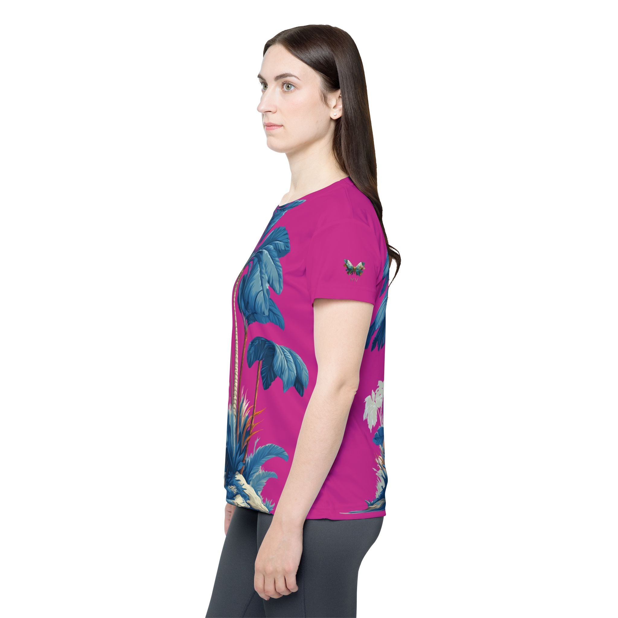 Women's T-shirt "Blue Tropic" - Wilderness Whisper No. 02 (pink)