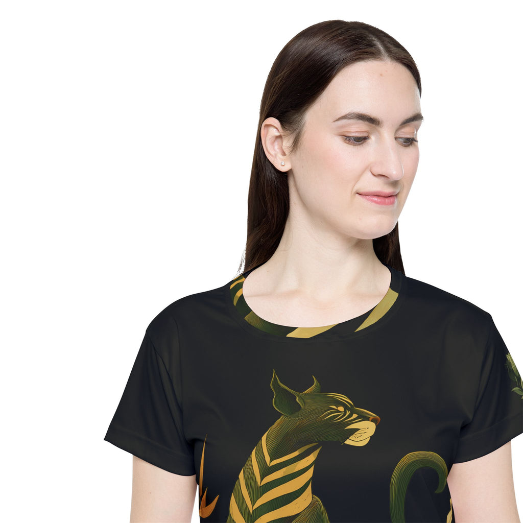 Women's T-shirt "Ember in the Leaves" - Wilderness Whisper No. 50
