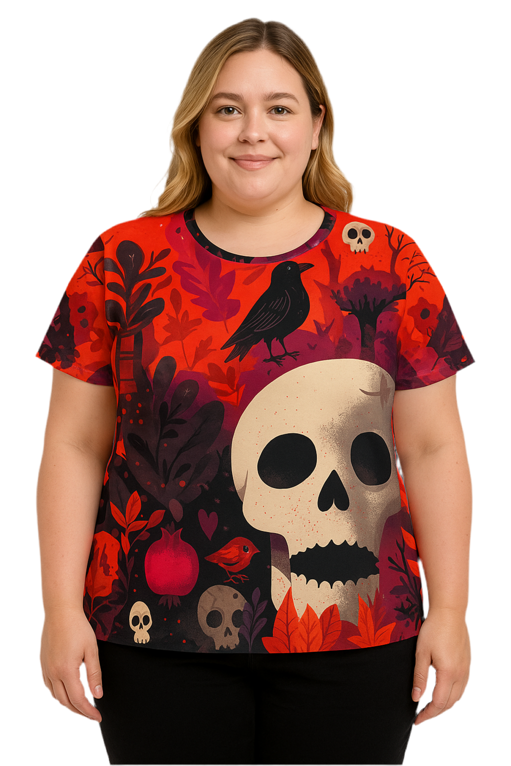 Maison Verne Halloween Ltd. Edition Plus Size Damen Shirt "Dark Harvest" - 🎃👻 Wicked Elegance No. 59 👻🎃