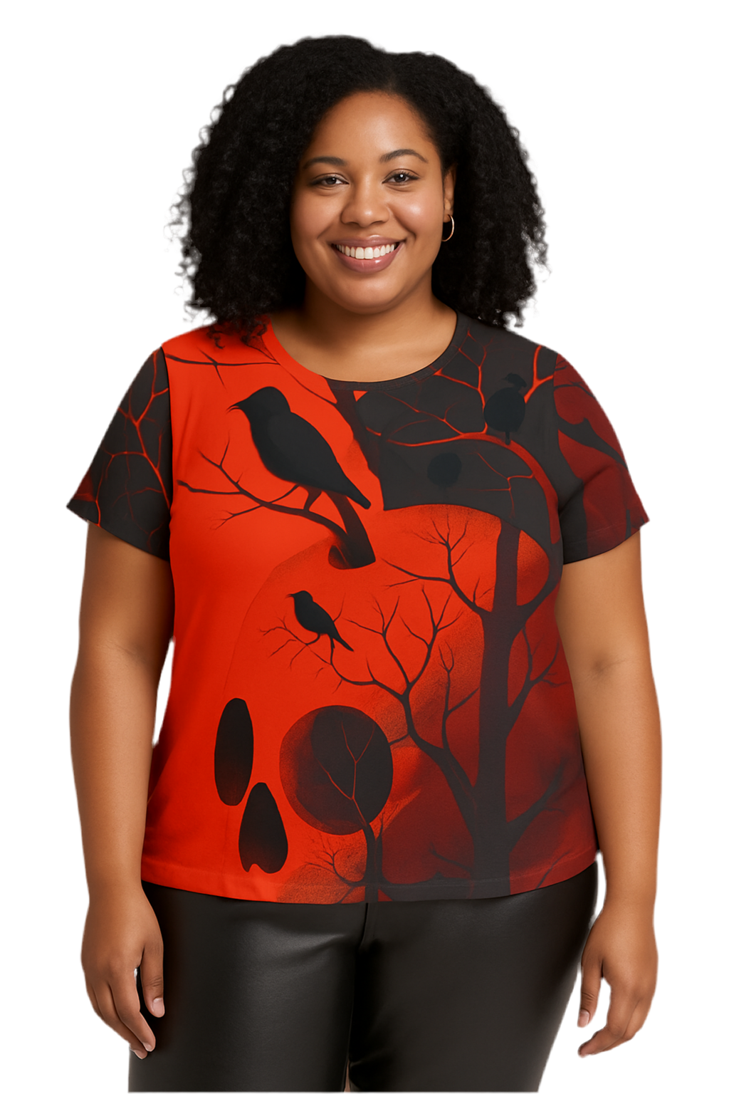 Maison Verne Halloween Ltd. Edition Plus Size Damen Shirt "Ravens Reign" - 🎃👻 Wicked Elegance No. 61 👻🎃