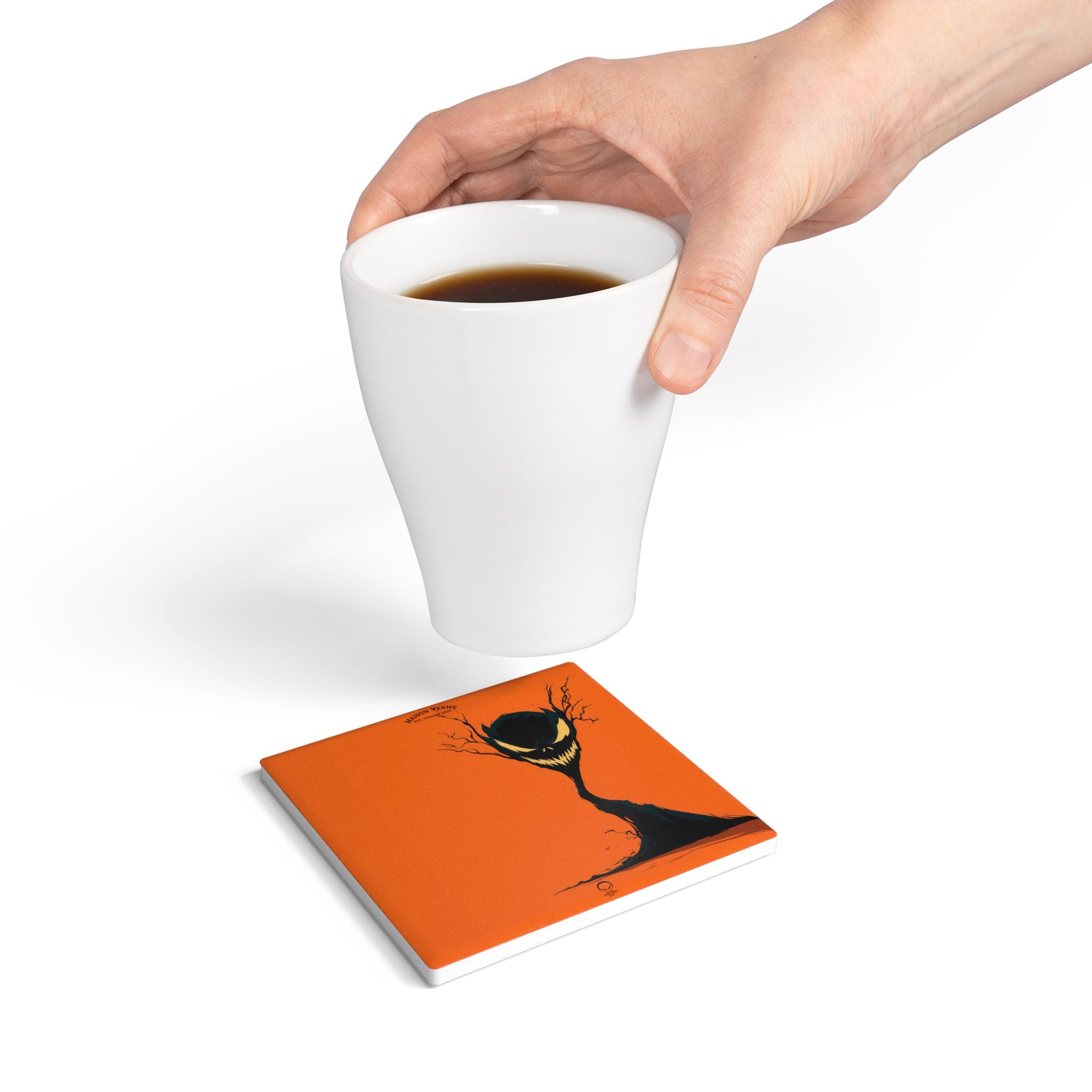 Maison Verne Halloween Ltd. Edition Keramik Untersetzer "The Grinning Tree" - 🎃👻 Wicked Elegance No. 26 👻🎃