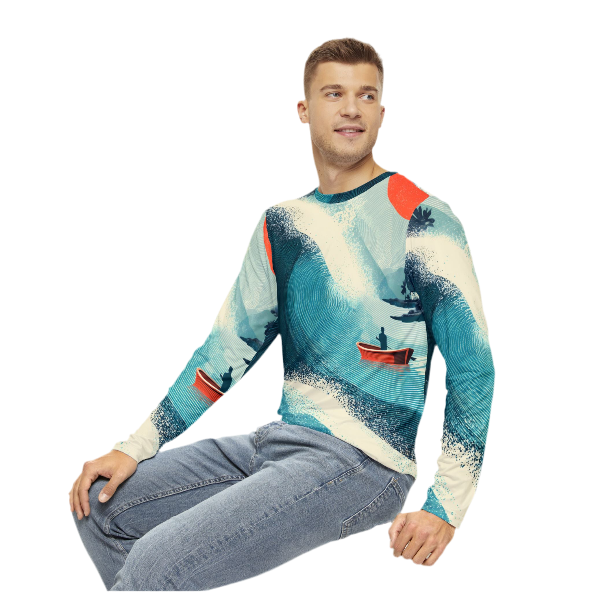 Maison Verne Plus Size Männer Long Sleeve Shirt - Below & Beyond No. 10