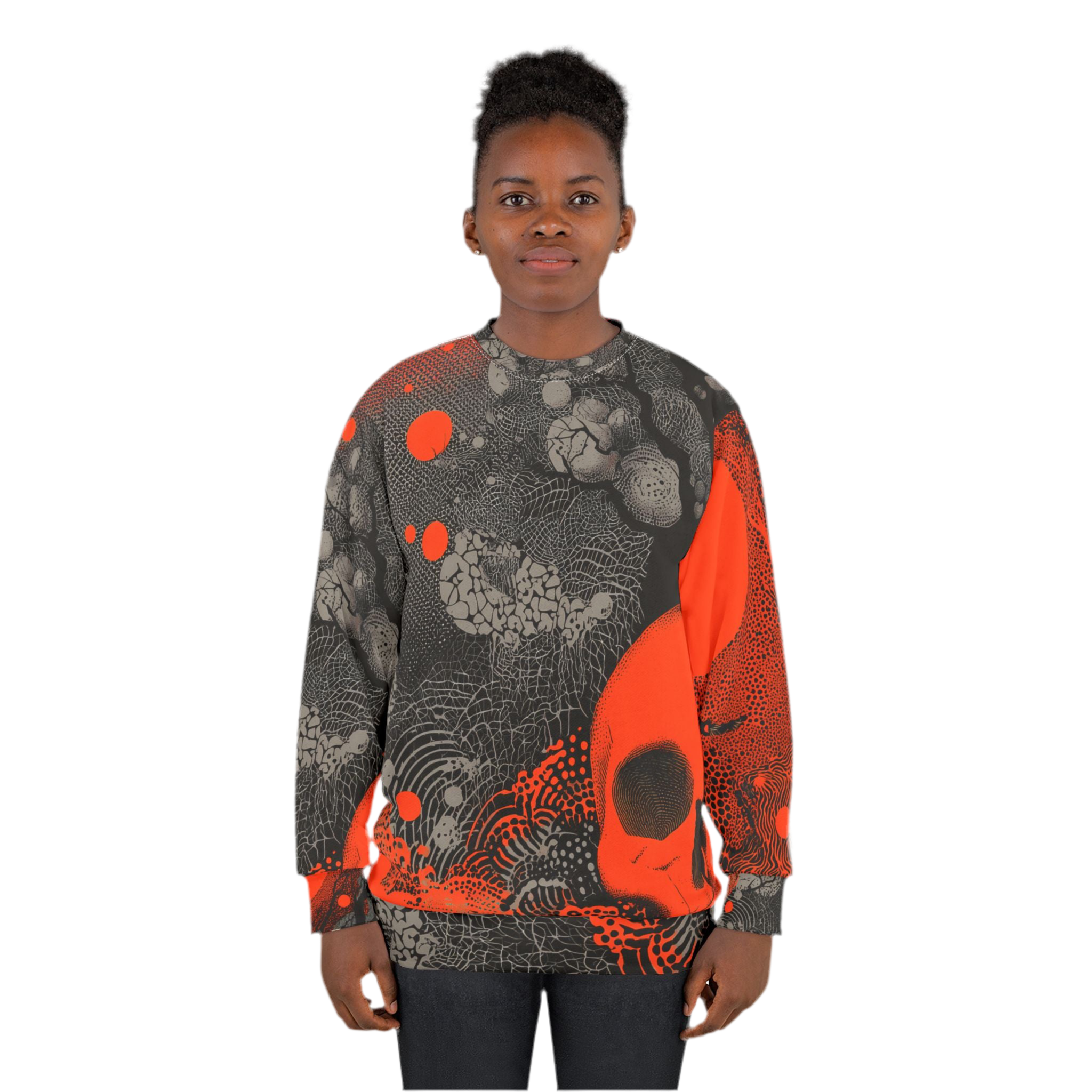 Maison Verne Halloween Ltd. Edition Sweatshirt "Crimson Eclipse" - 🎃👻 Wicked Elegance No. 54 👻🎃