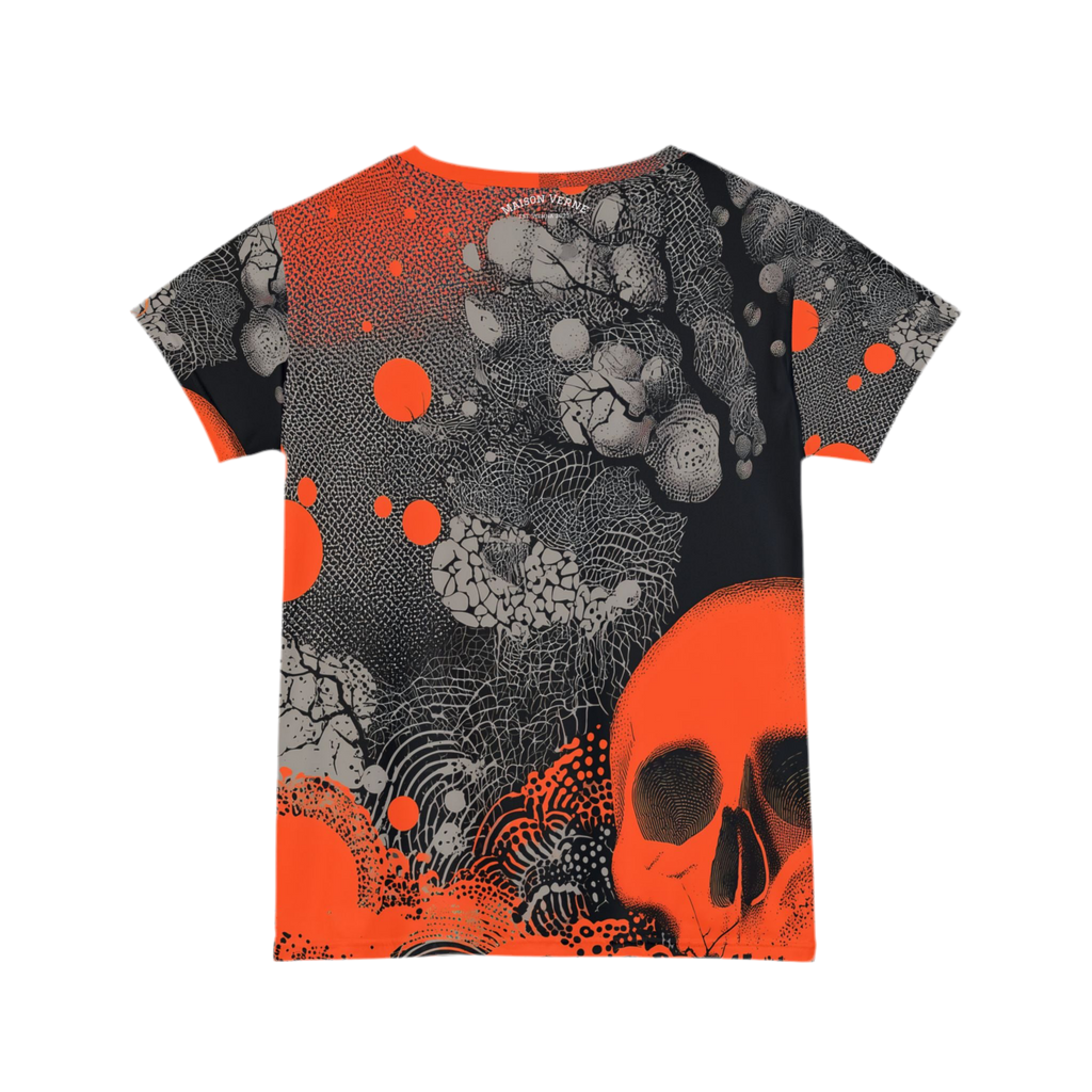 Maison Verne Halloween Ltd. Edition Damen Shirt "Crimson Eclipse" - 🎃👻 Wicked Elegance No. 54 👻🎃