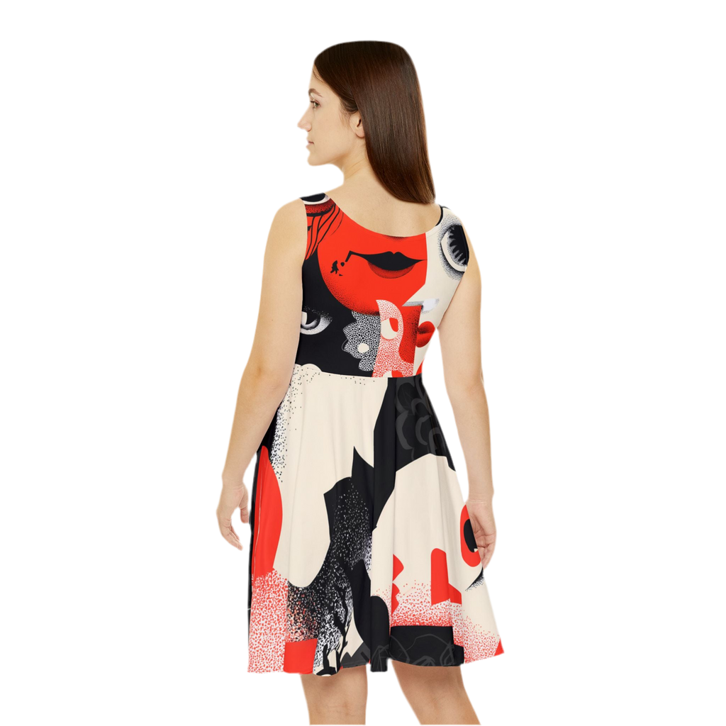 Maison Verne Halloween Ltd. Edition Damen Skater Kleid "Hallows Gaze" - 🎃👻 Wicked Elegance No. 64 👻🎃