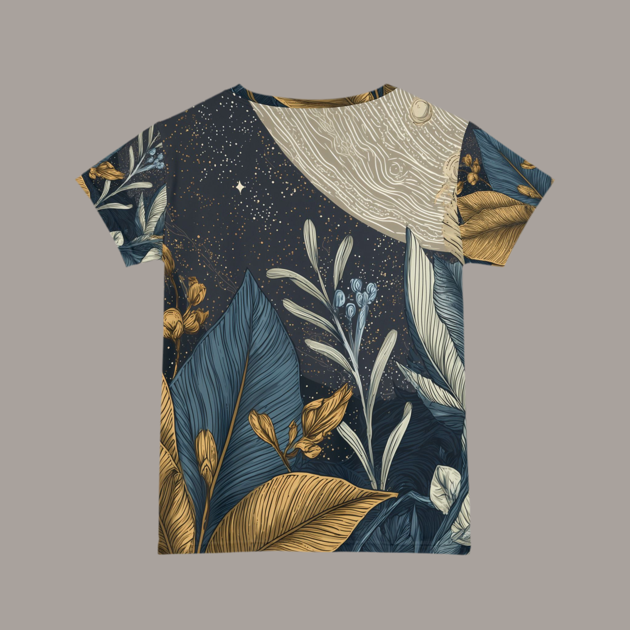 Maison Verne Damen Shirt "Golden Orbit" - Cosmic Botanicals No. 93
