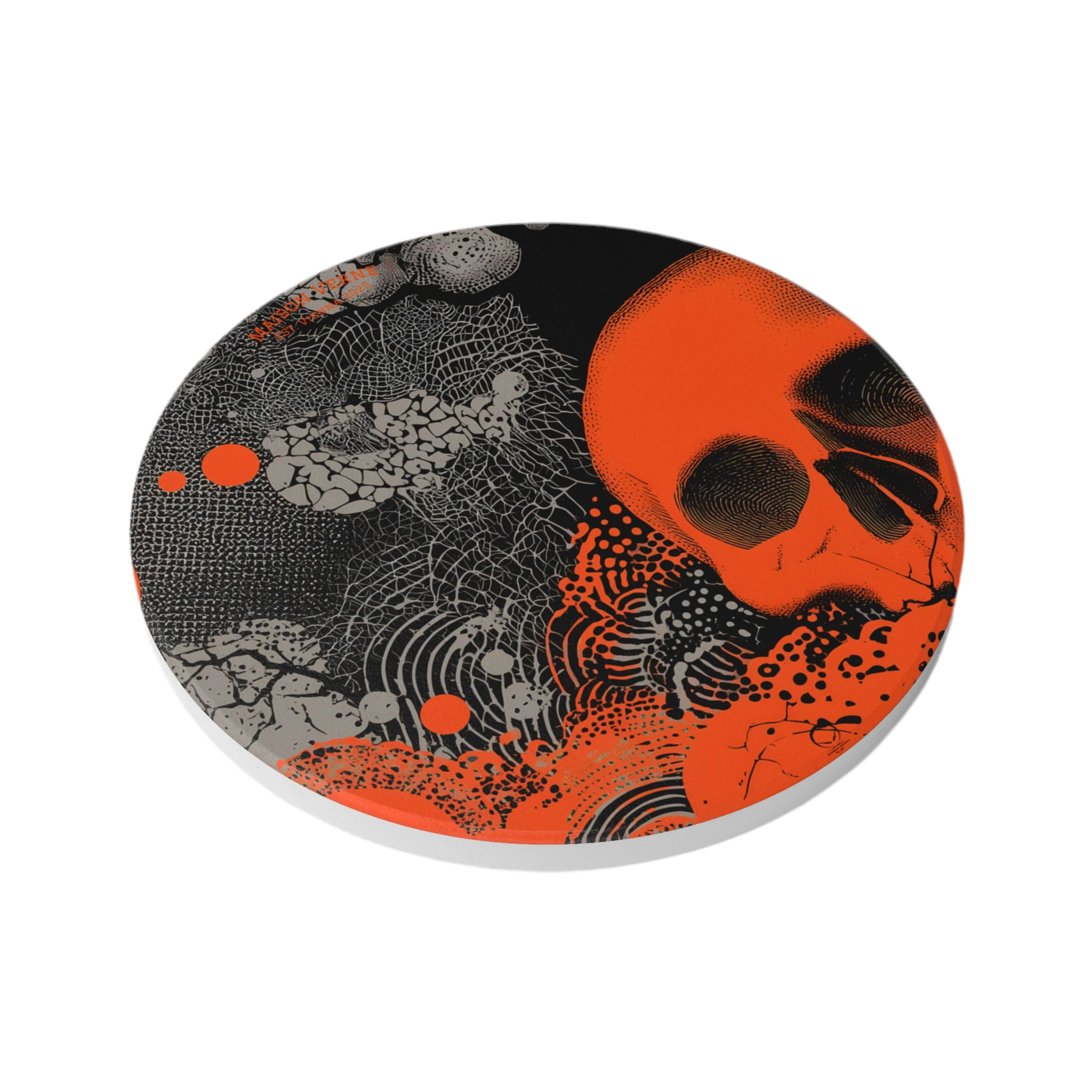 Maison Verne Halloween Ltd. Edition Keramik Untersetzer "Crimson Eclipse" - 🎃👻 Wicked Elegance No. 54 👻🎃
