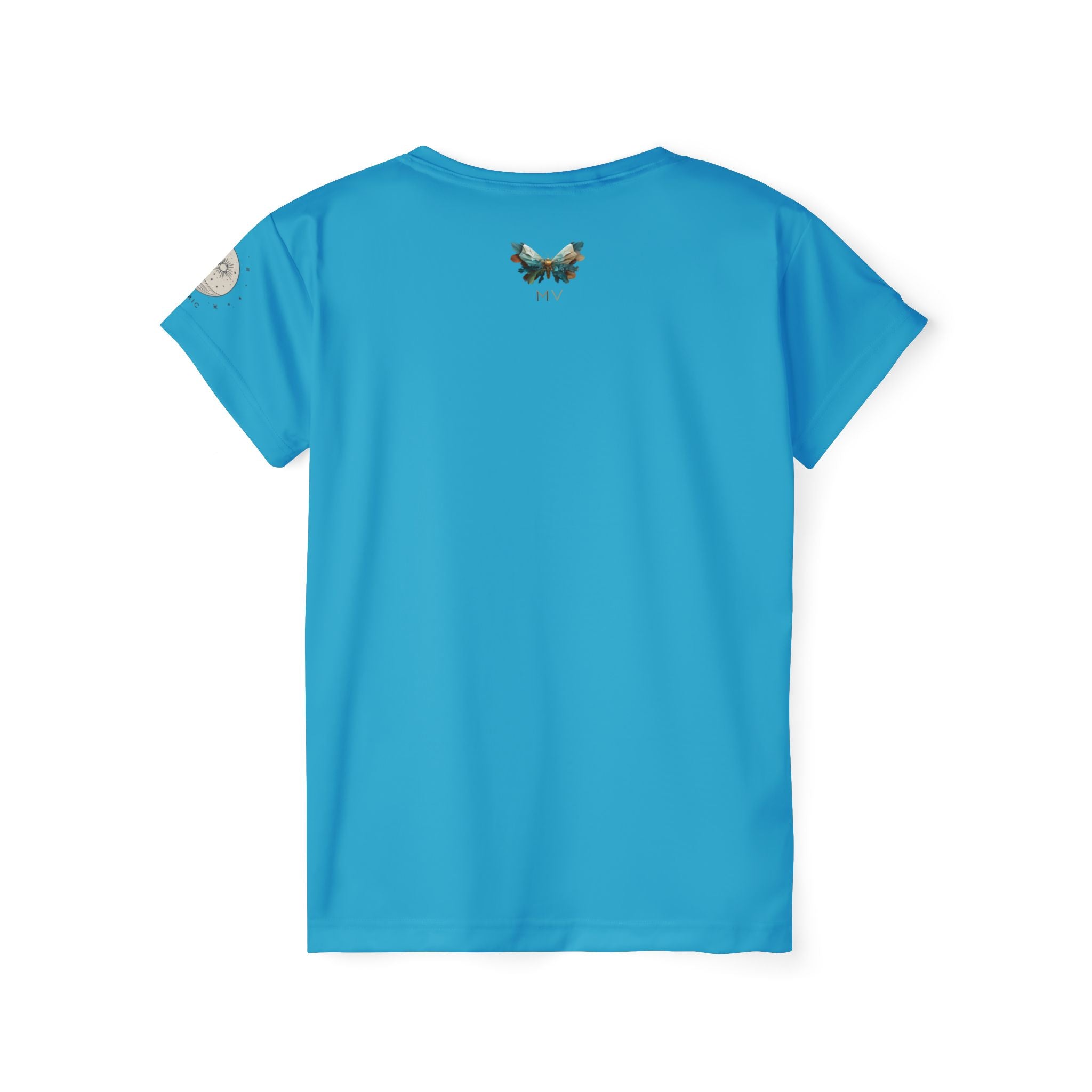 Plus Size Damen T-shirt "Celestial Bloom" - Cosmic Botanicals No. 30 (türkis)