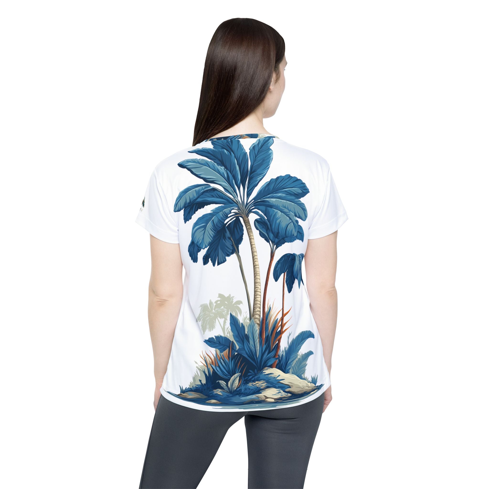 Women's T-shirt "Blue Tropic" - Wilderness Whisper No. 02 (white)