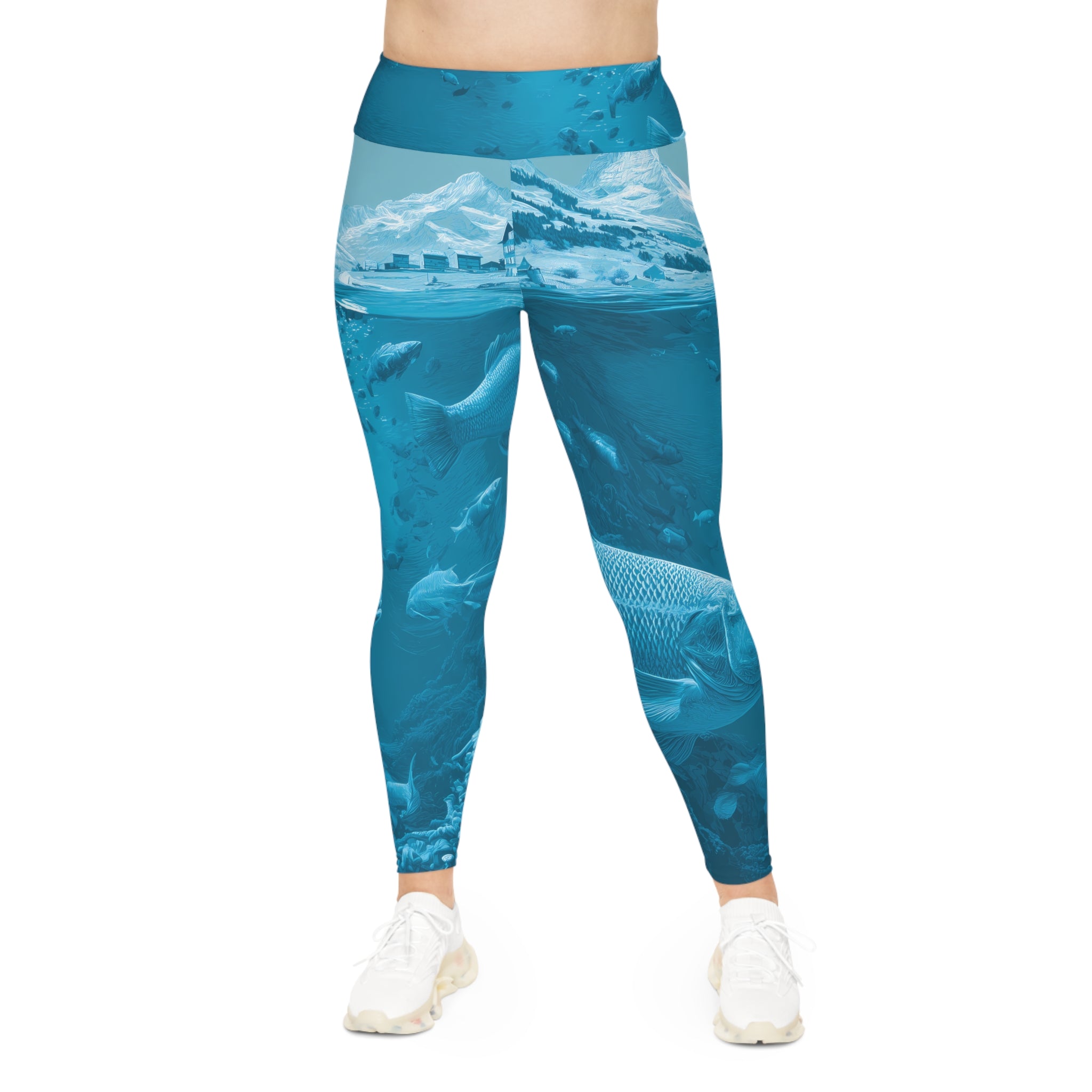 Underwater Adventure Plus Size Leggings | Fish Print Yoga Pants, Activewear for Outdoor Lovers, Ocean Inspired Exercise Gear, Unique [...]