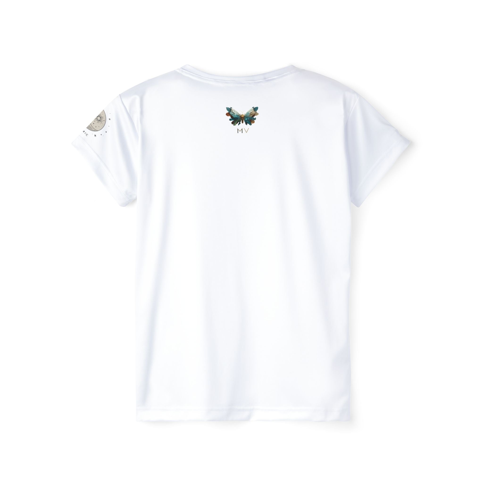 Plus Size Damen T-shirt "Celestial Bloom" - Cosmic Botanicals No. 30 (weiß)