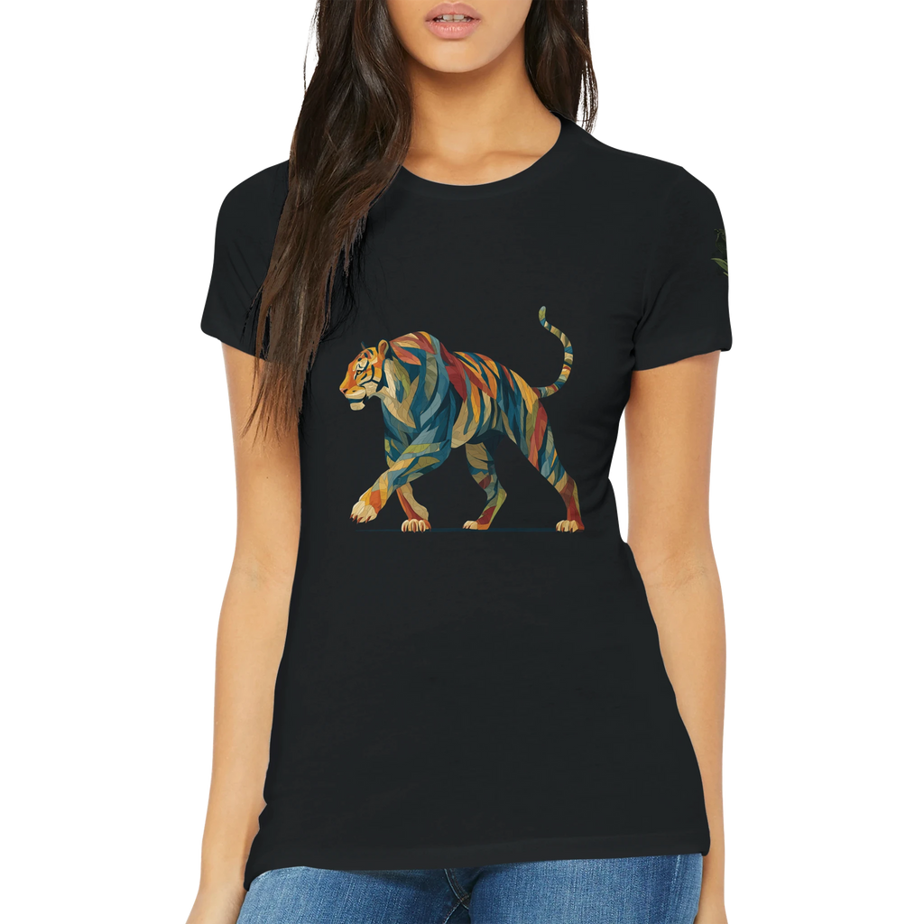 Premium women's T-shirt "Leafstrider" - Wilderness Whisper No. 03