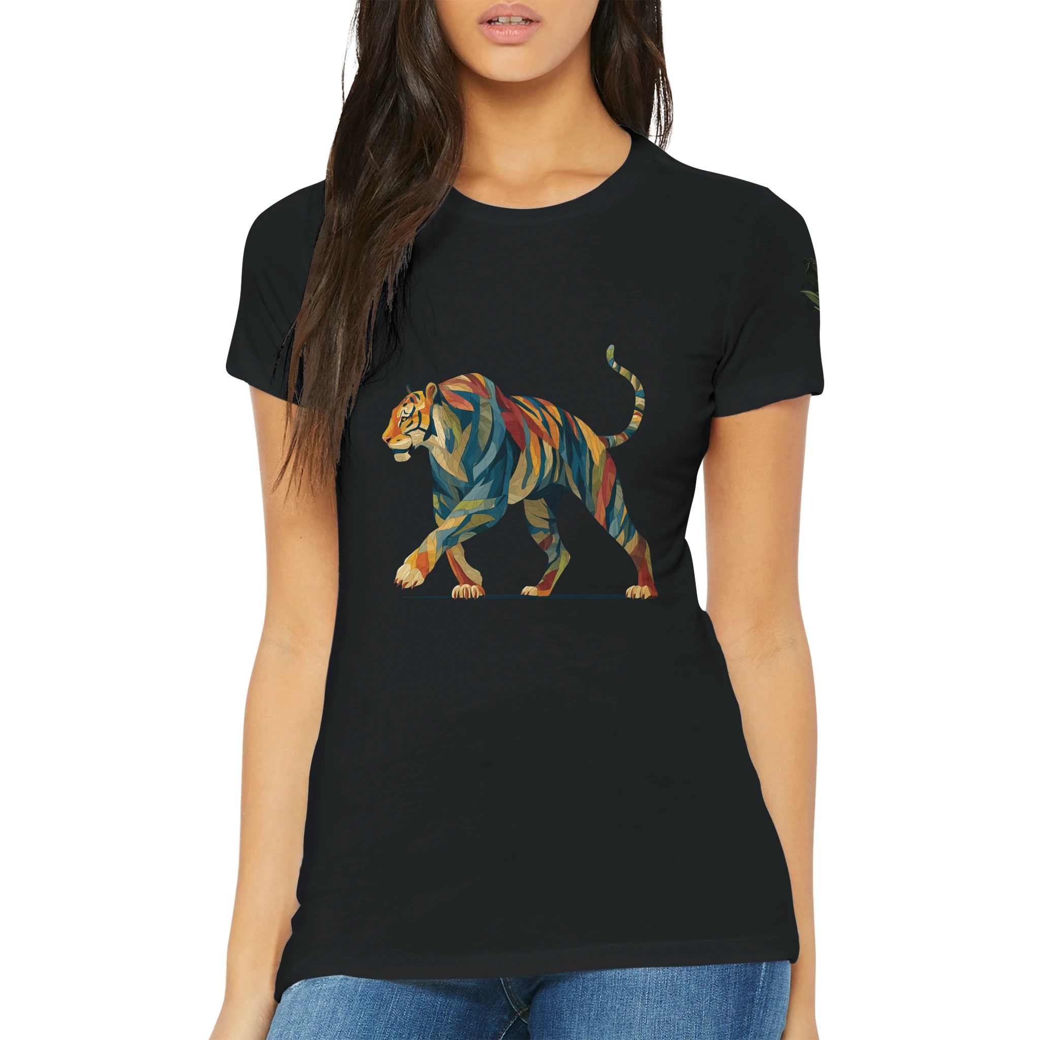 Premium women's T-shirt "Leafstrider" - Wilderness Whisper No. 03