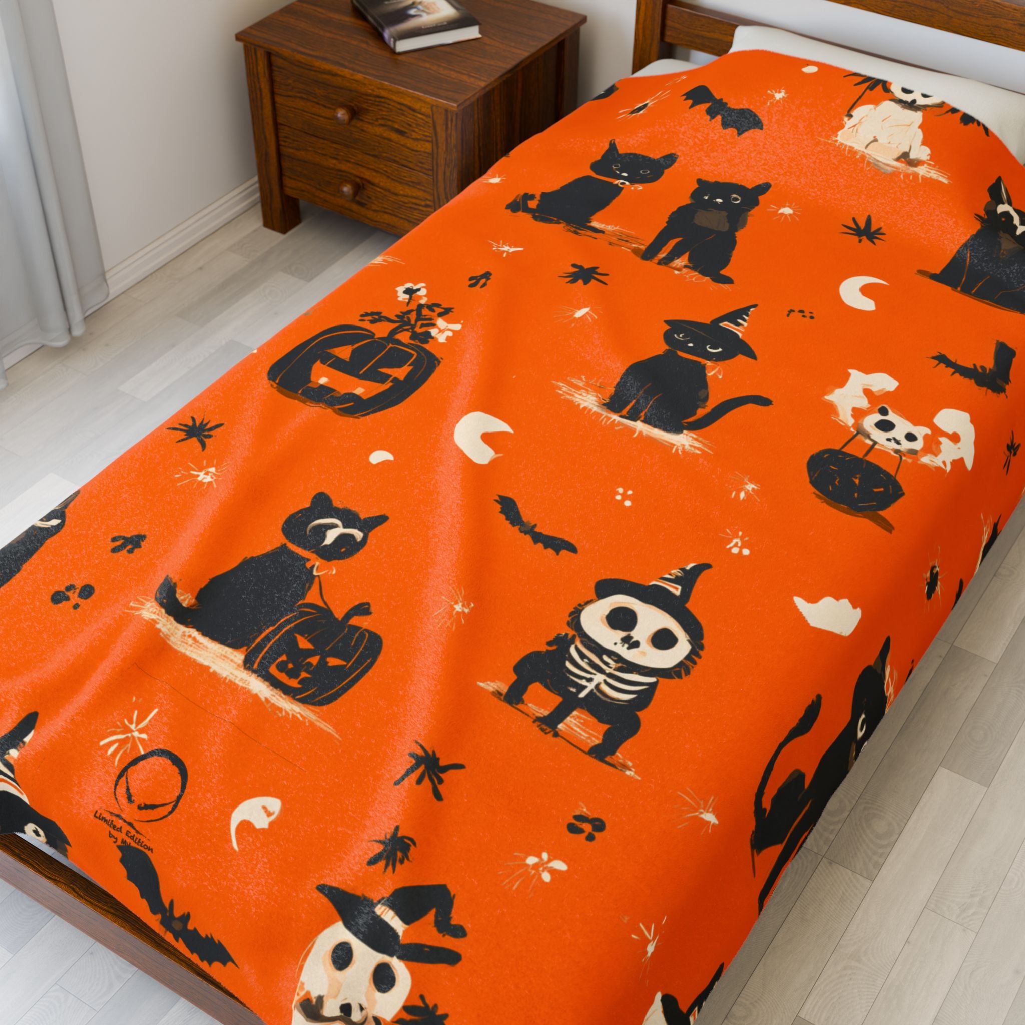 Maison Verne Halloween Ltd. Edition Velours-Kuscheldecke - 🎃👻 Wicked Elegance No. 82 👻🎃