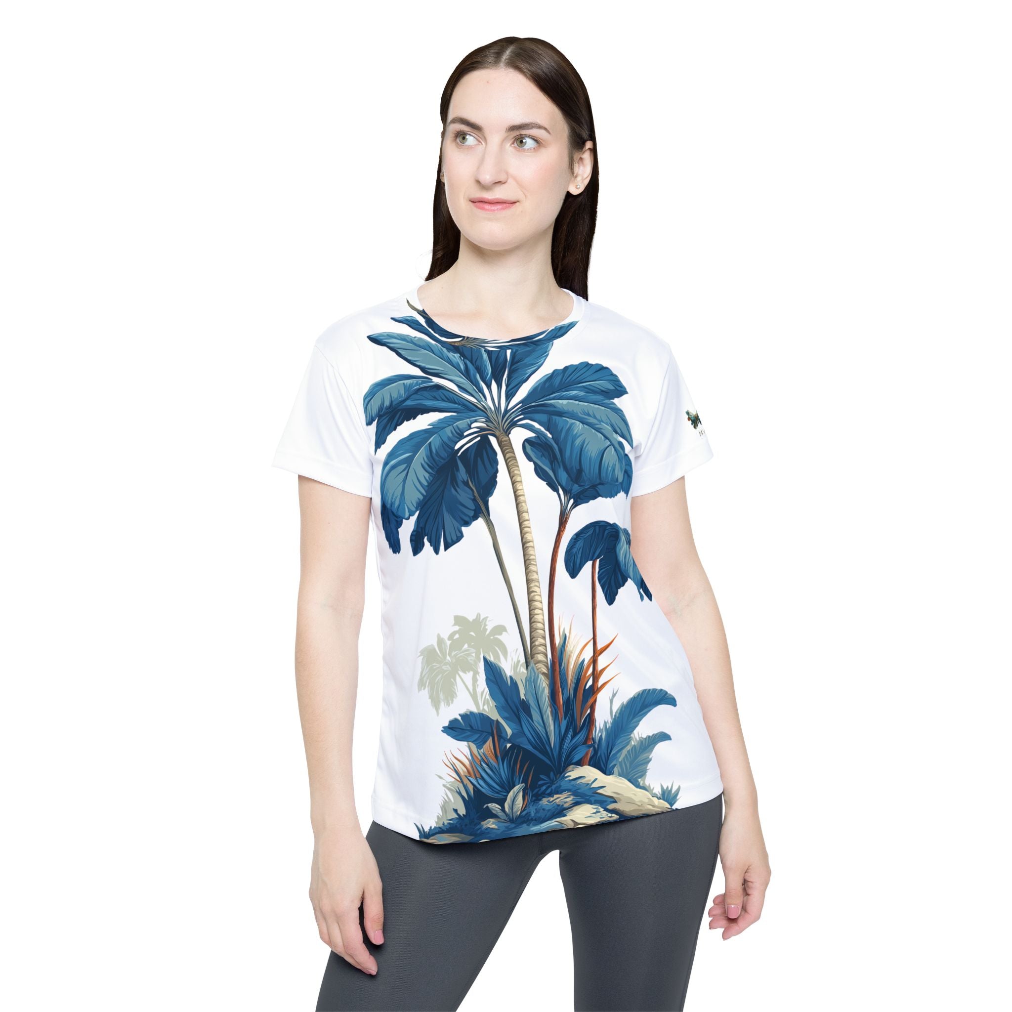 Women's T-shirt "Blue Tropic" - Wilderness Whisper No. 02 (white)