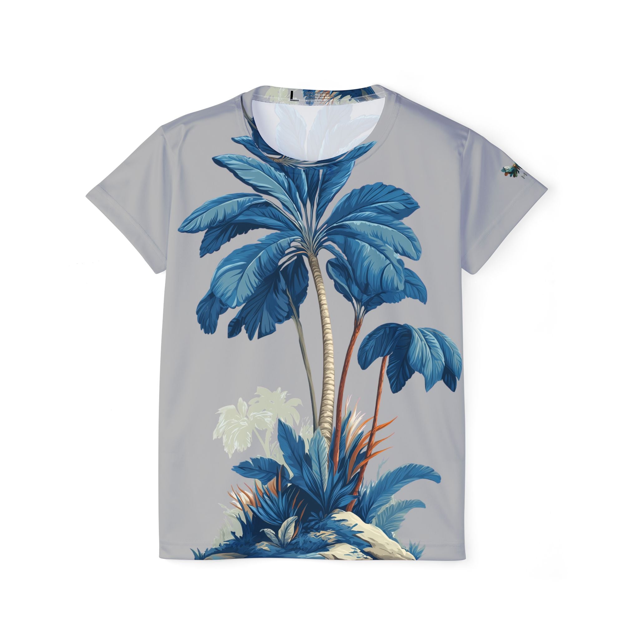 Women's T-shirt "Blue Tropic" - Wilderness Whisper No. 02 (silver gray) PLUS SIZE