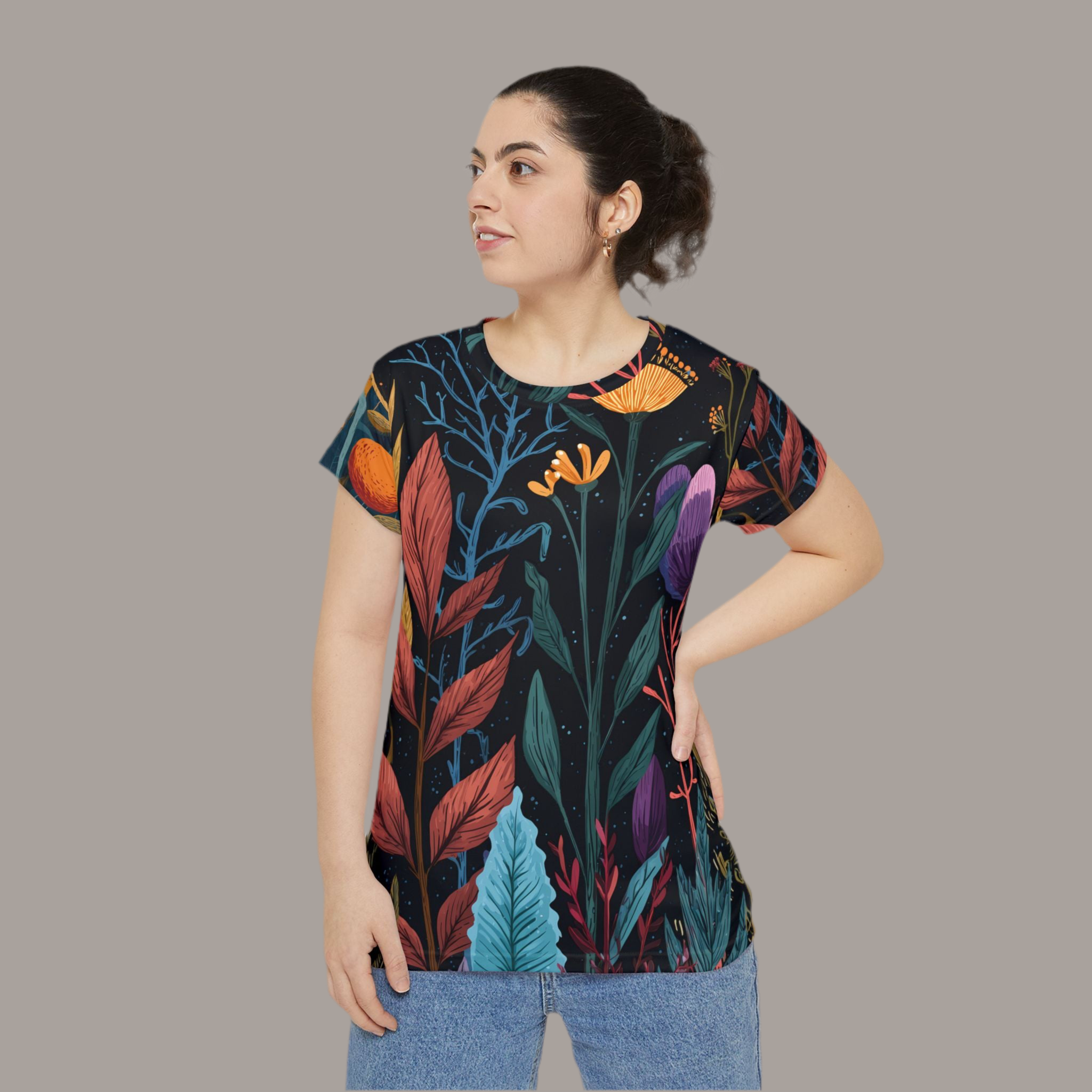 Maison Verne Damen Shirt "Starlit Grove" - Cosmic Botanicals No. 64