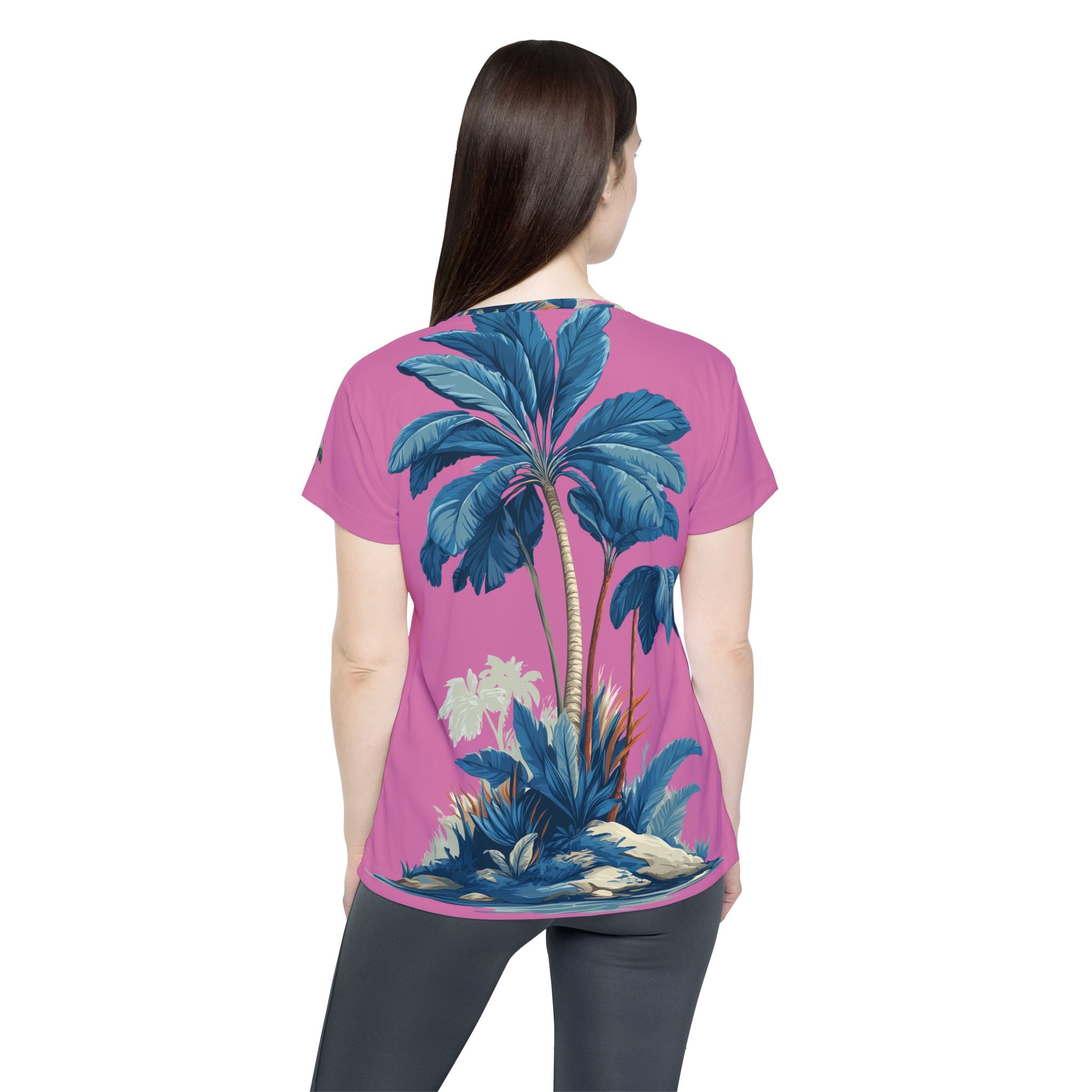 Women's T-shirt "Blue Tropic" - Wilderness Whisper No. 02 (pink)