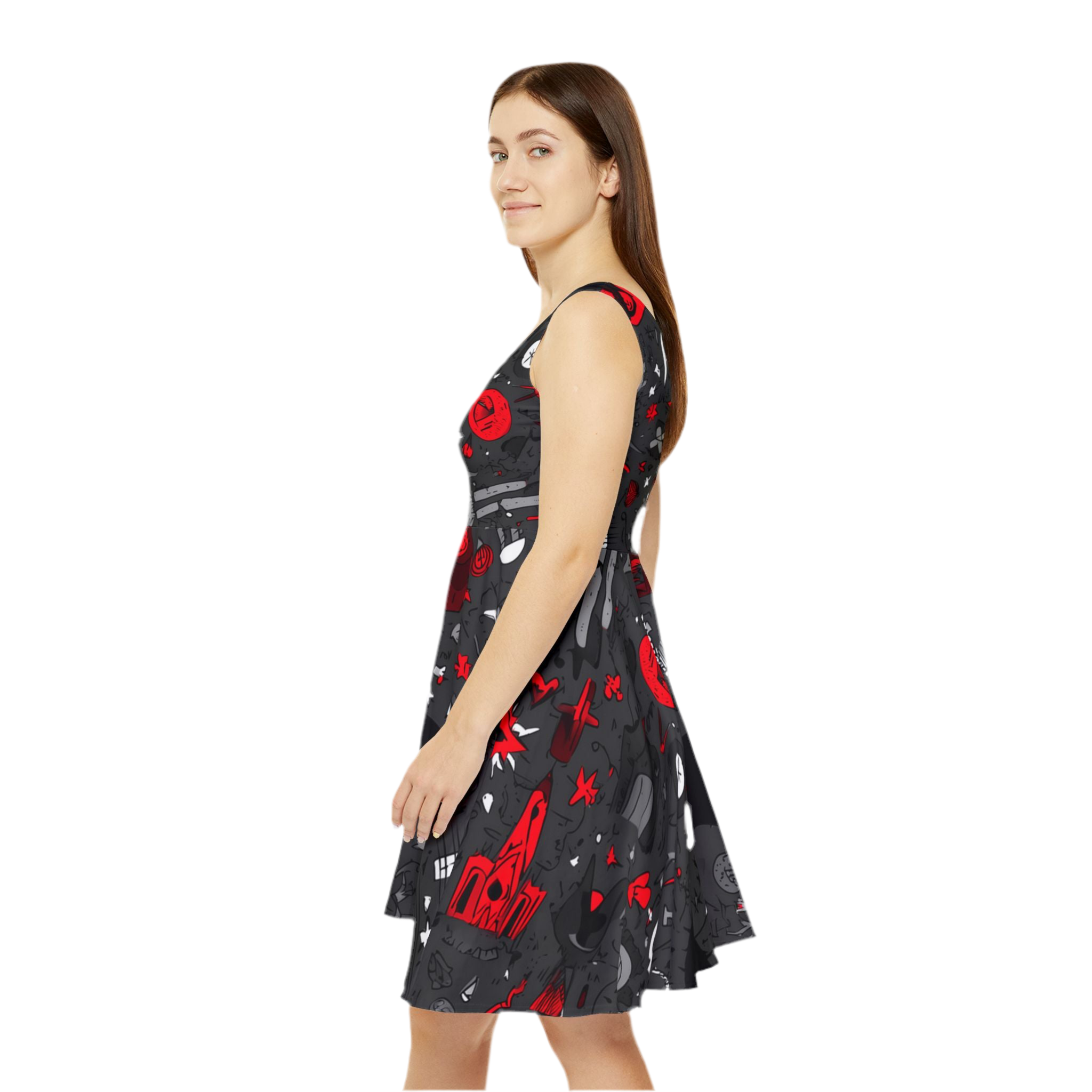 Maison Verne Halloween Ltd. Edition Skater Kleid "Midnight Mischief" - 🎃👻 Wicked Elegance No. 74 👻🎃