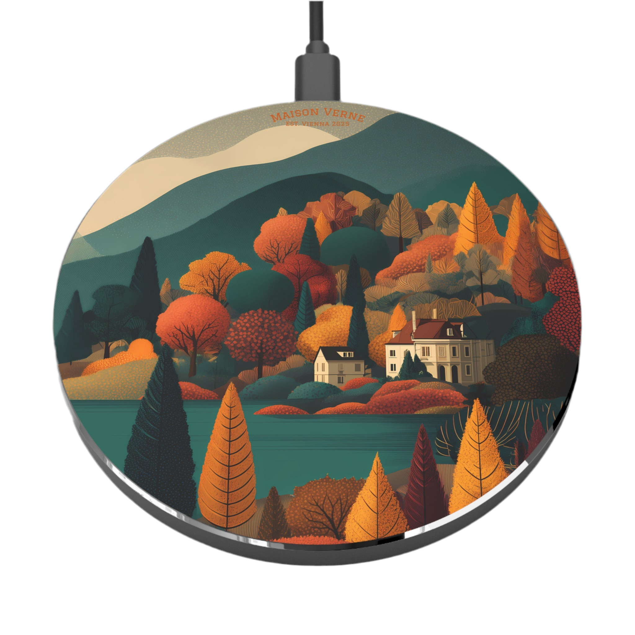 Maison Verne Wireless Charger "Golden Retreat" - Golden Autumn No. 44
