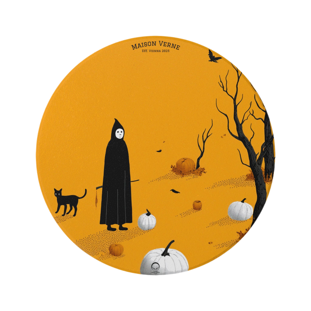HALLOWEEN LIMITED EDITION Ceramic Coaster "Silent Harvest" - 🎃👻 Wicked Elegance No. 11 👻🎃