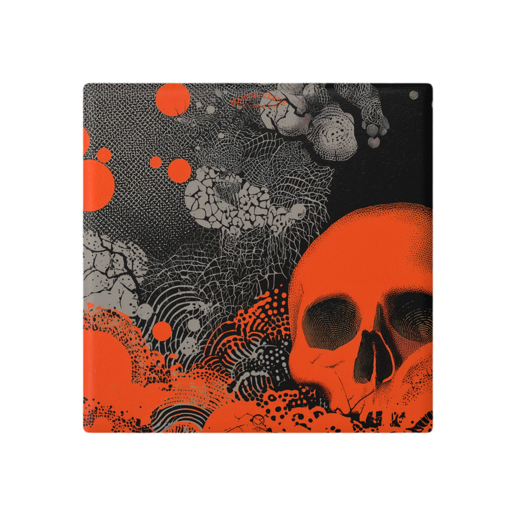 Maison Verne Halloween Ltd. Edition Keramik Untersetzer "Crimson Eclipse" - 🎃👻 Wicked Elegance No. 54 👻🎃