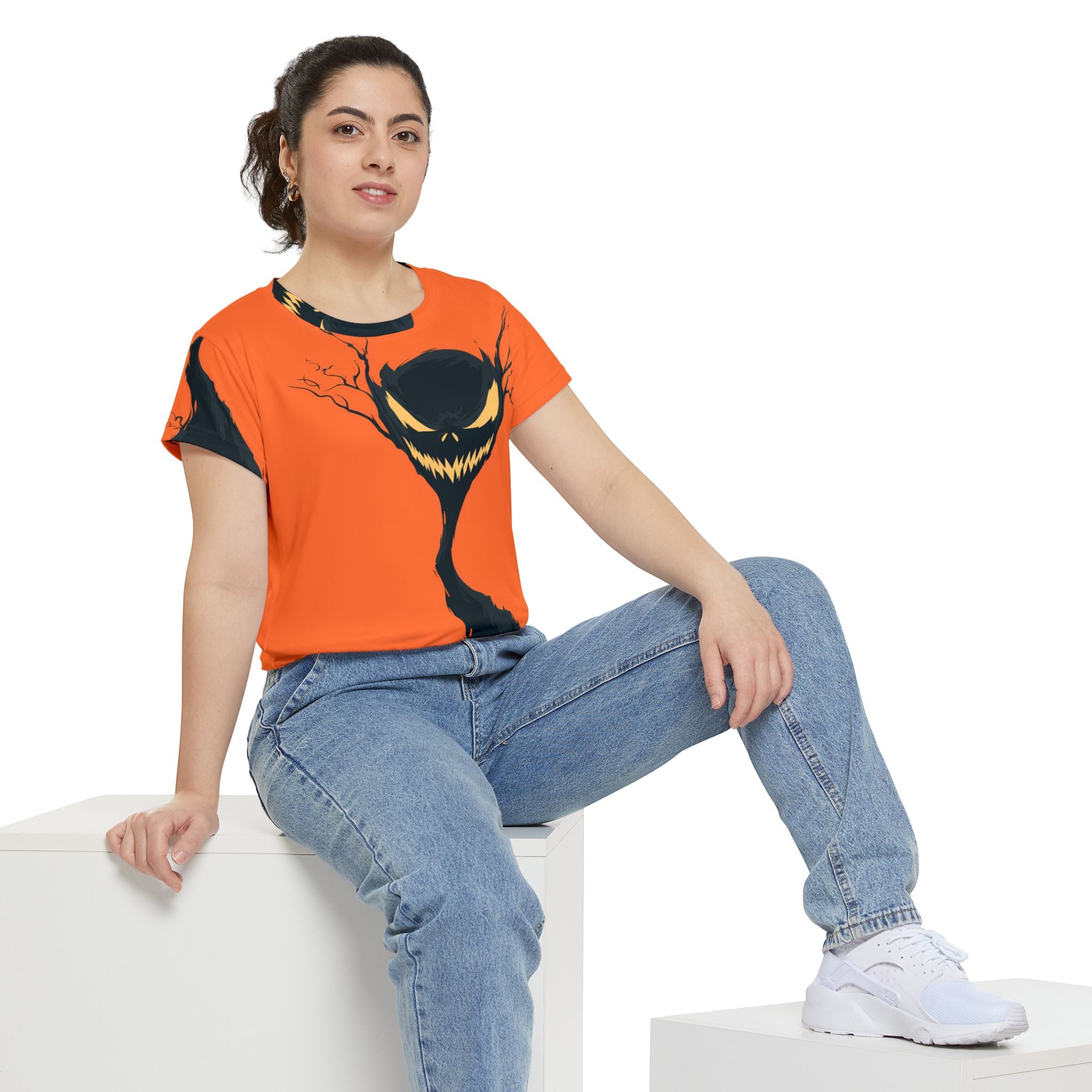 Maison Verne Halloween Ltd. Edition Plus Size Damen Shirt "The Grinning Tree" - 🎃👻 Wicked Elegance No. 26 👻🎃