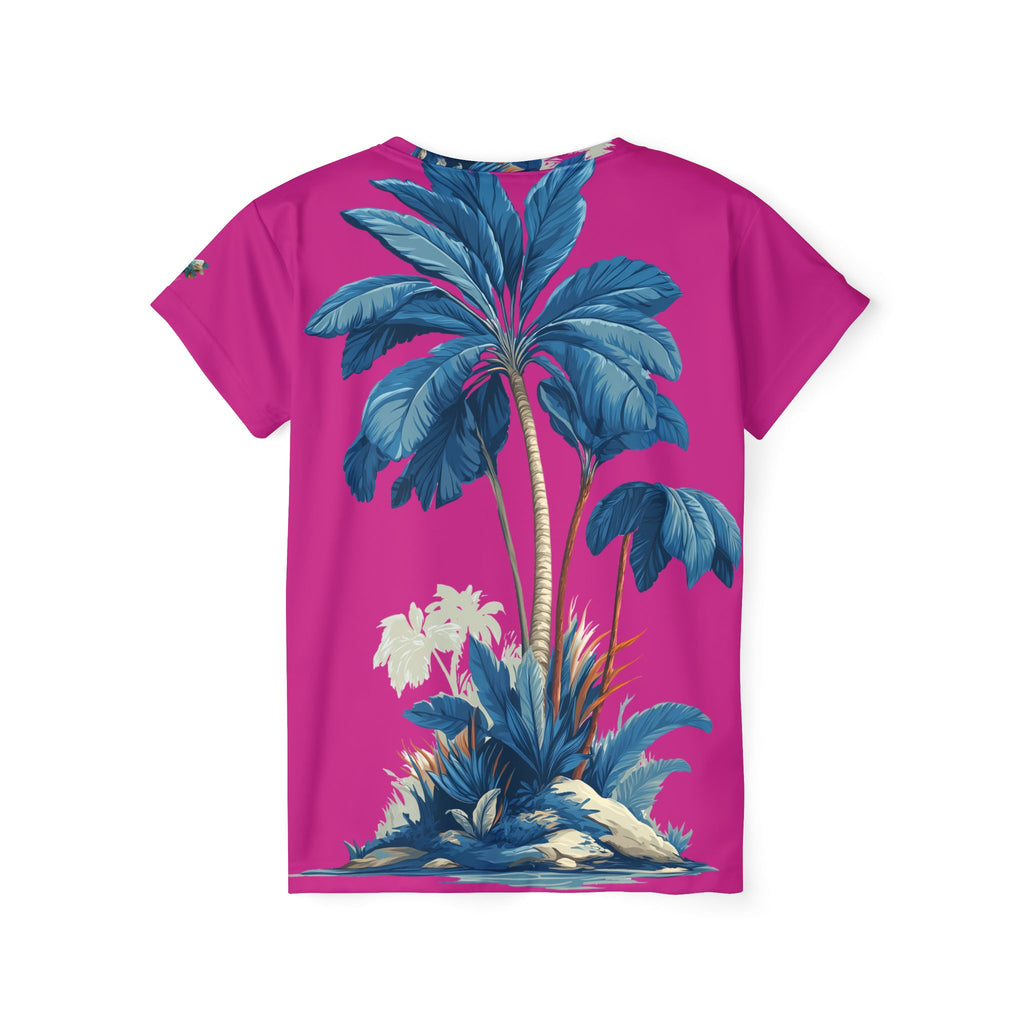 Women's T-shirt "Blue Tropic" - Wilderness Whisper No. 02 (pink)