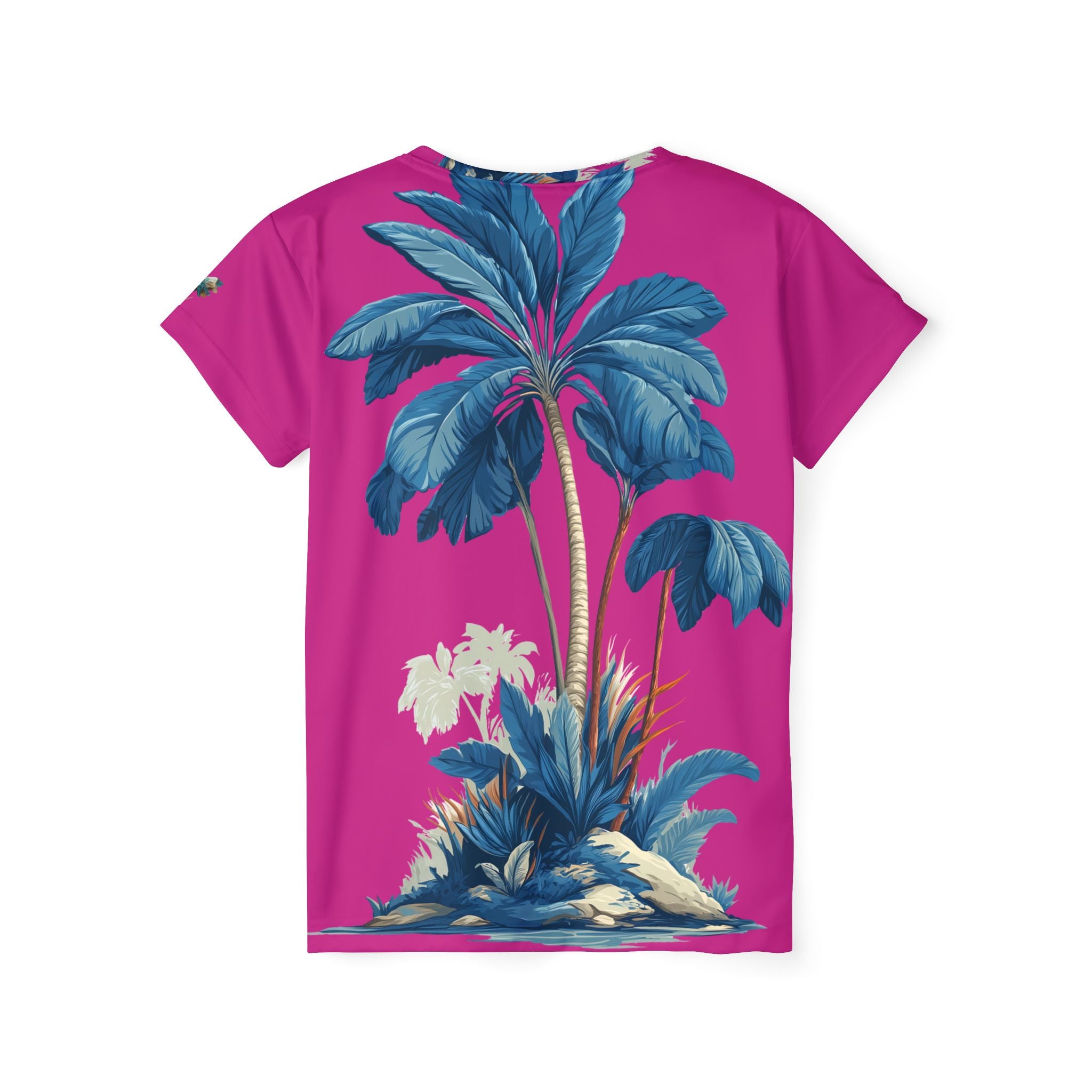 Women's T-shirt "Blue Tropic" - Wilderness Whisper No. 02 (pink) PLUS SIZE