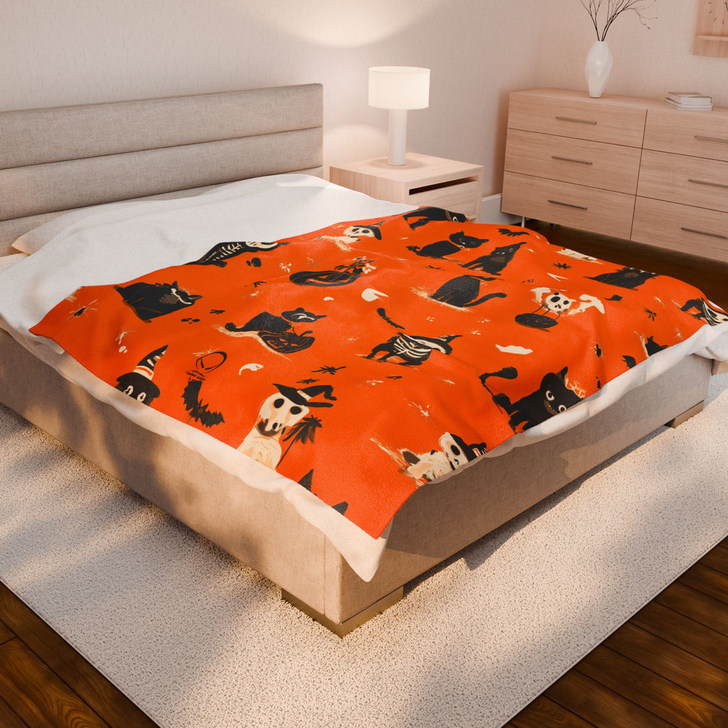 Maison Verne Halloween Ltd. Edition Velours-Kuscheldecke - 🎃👻 Wicked Elegance No. 82 👻🎃