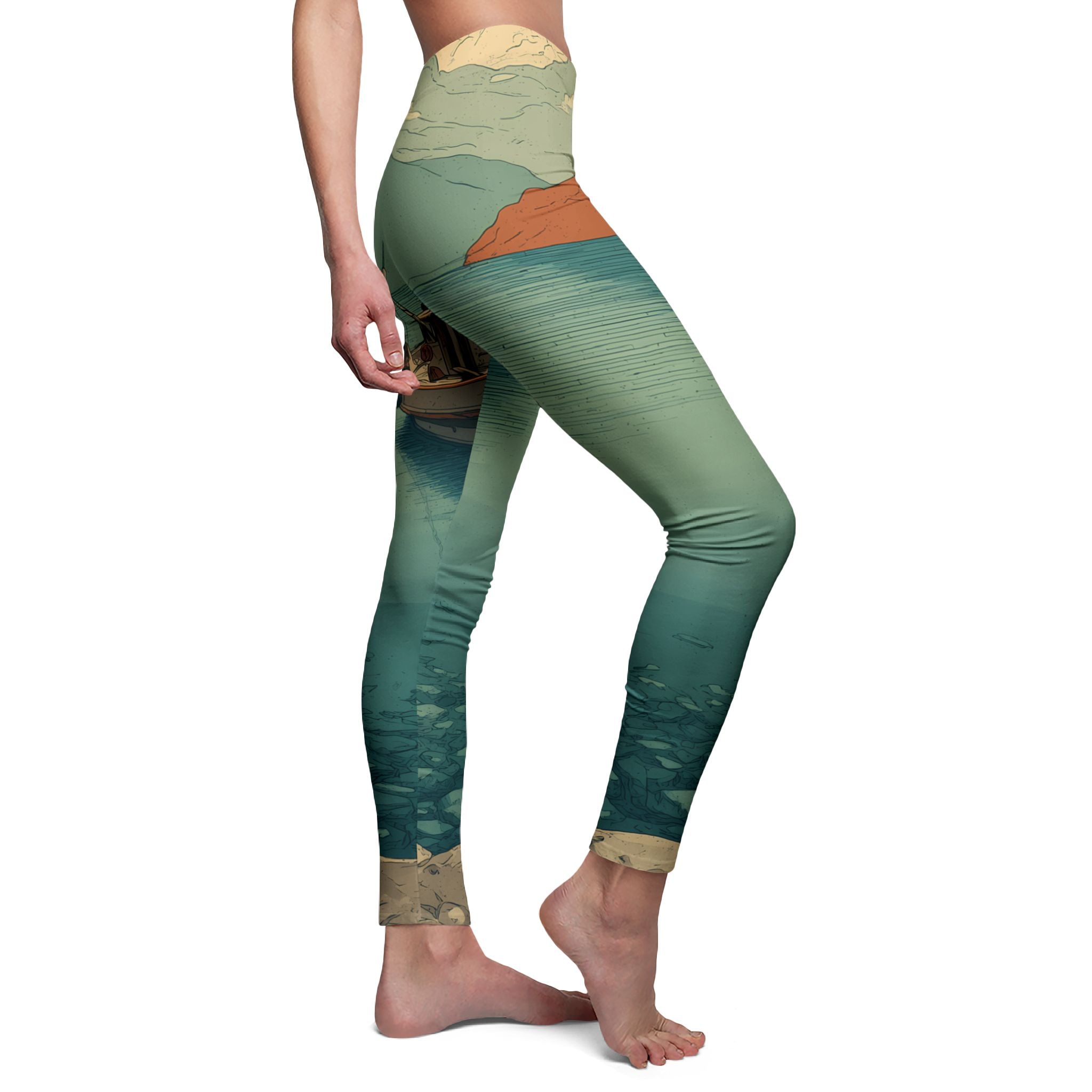 Stretch-Leggings für Freizeit & Yoga "Scenic Landscape" - Below & Beyond No. 01