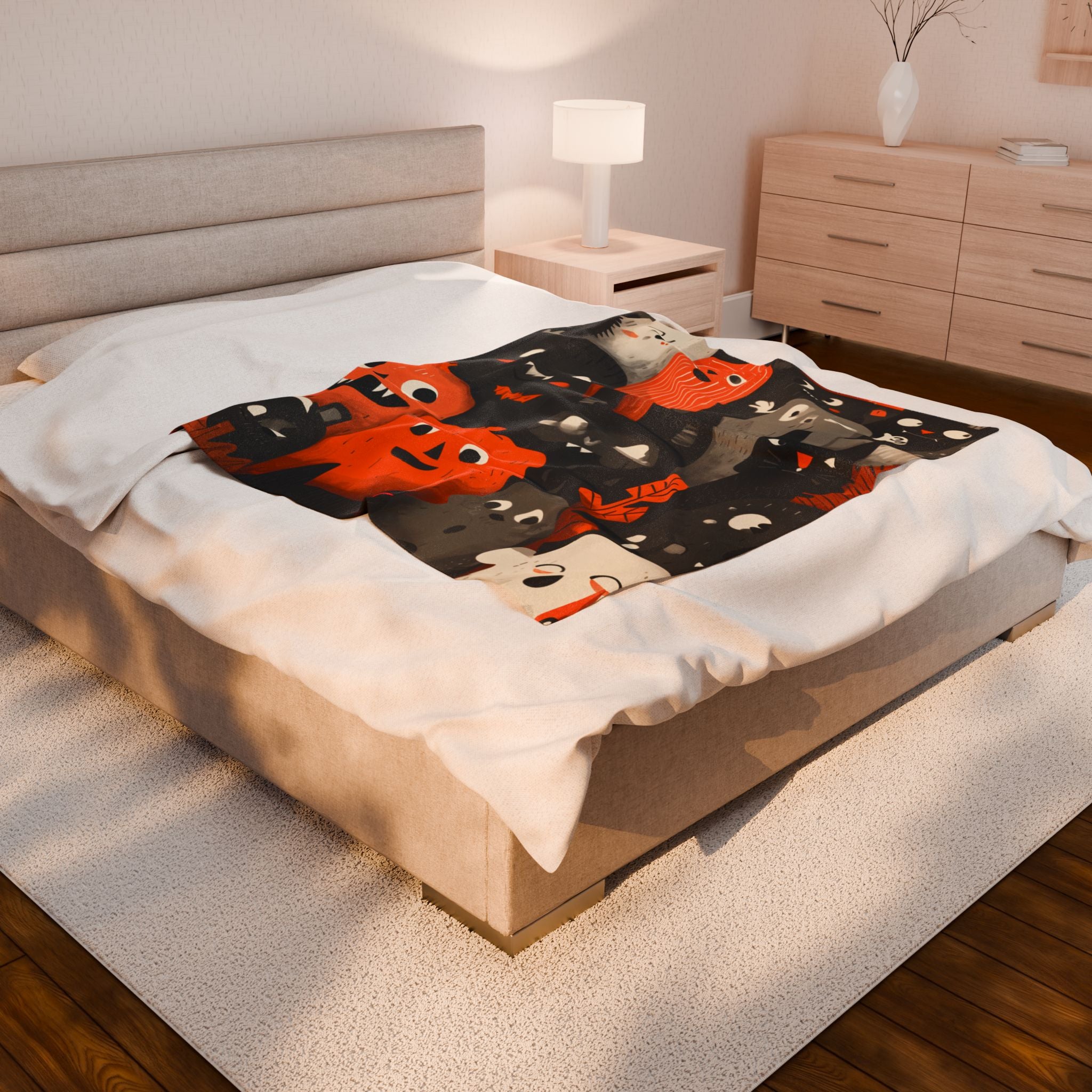 Maison Verne Halloween Ltd. Edition Velours-Kuscheldecke - 🎃👻 Wicked Elegance No. 86 👻🎃