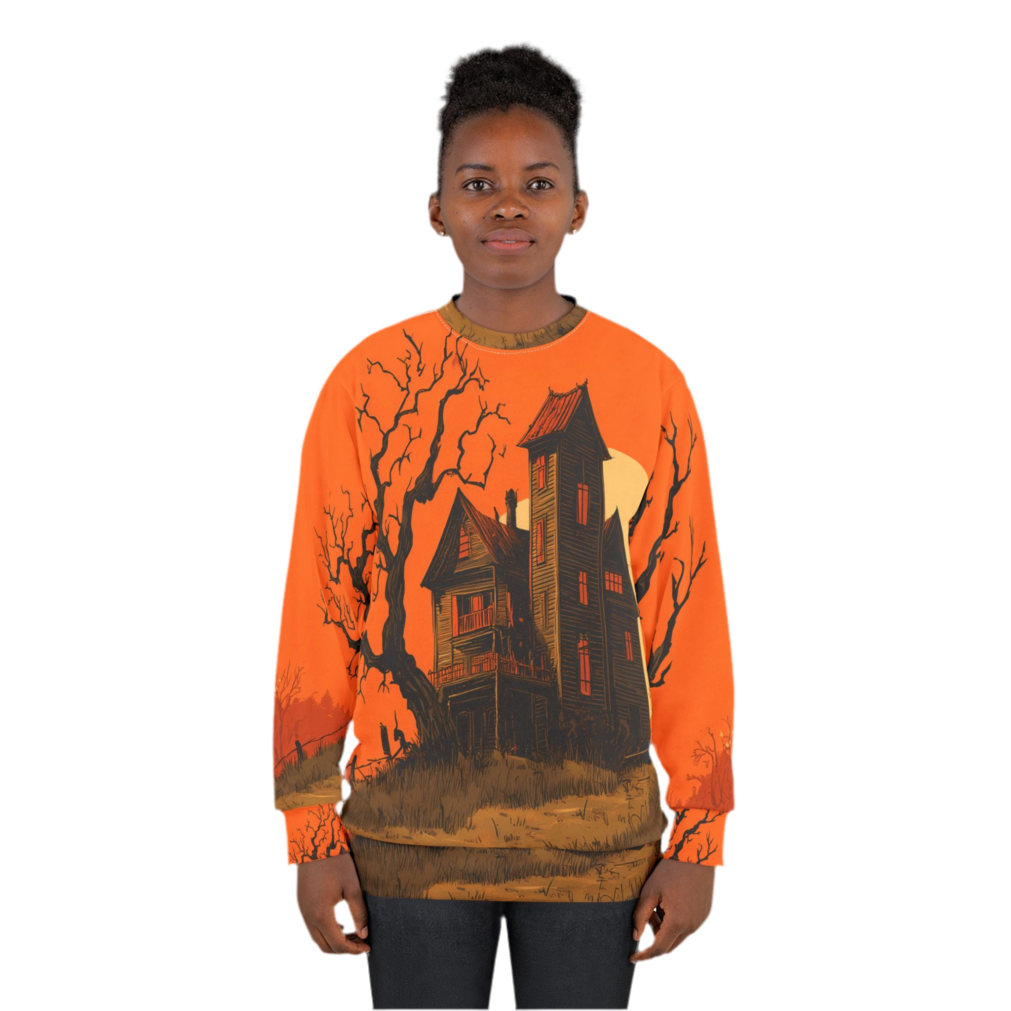 Maison Verne Halloween Ltd. Edition Sweatshirt "Haunted Horizon" - 🎃👻 Wicked Elegance No. 16 👻🎃