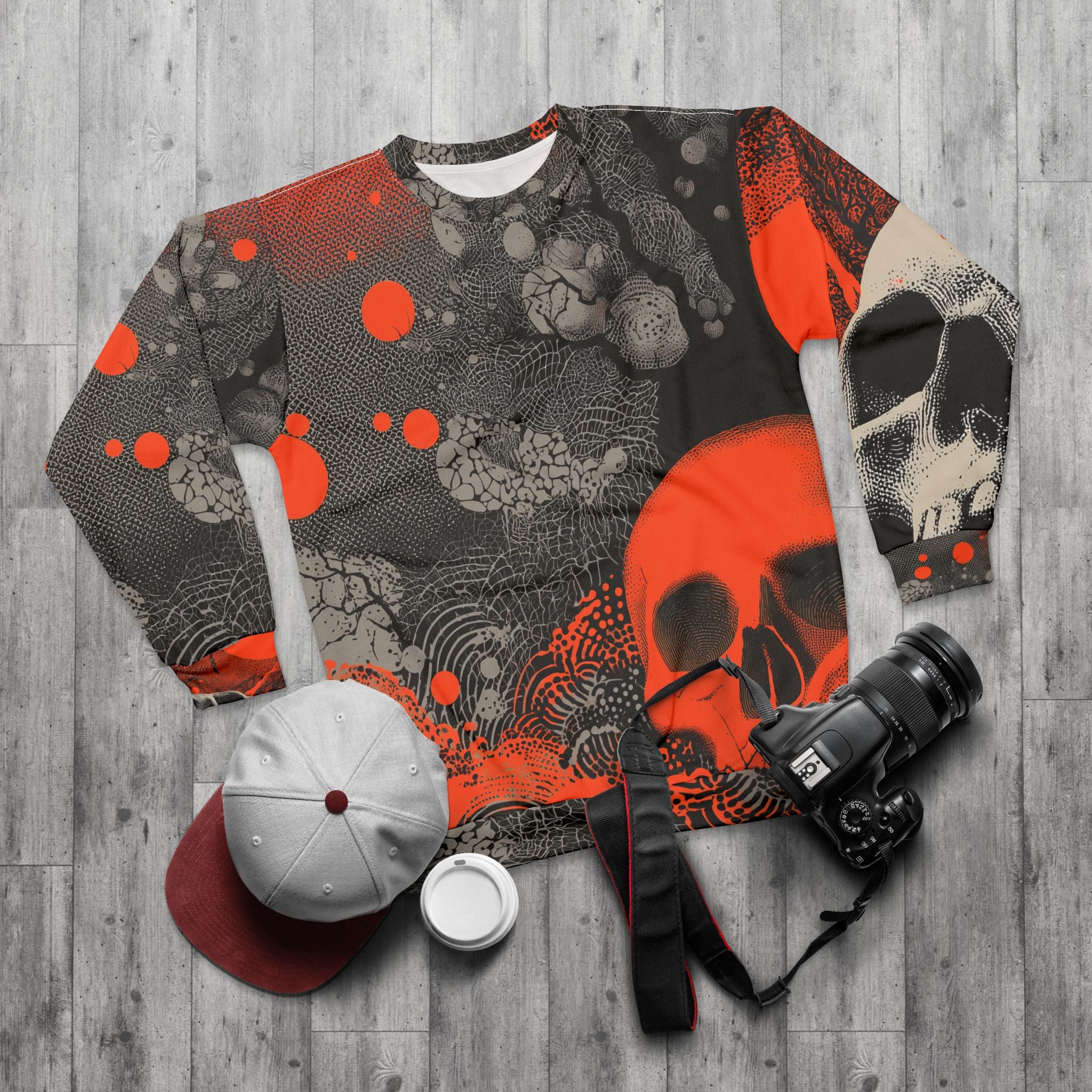 Maison Verne Halloween Ltd. Edition Sweatshirt "Crimson Eclipse" - 🎃👻 Wicked Elegance No. 54 👻🎃