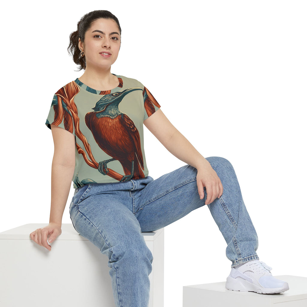 Women's Shirt "Crimson Sentinel" - Wilderness Whisper No. 46