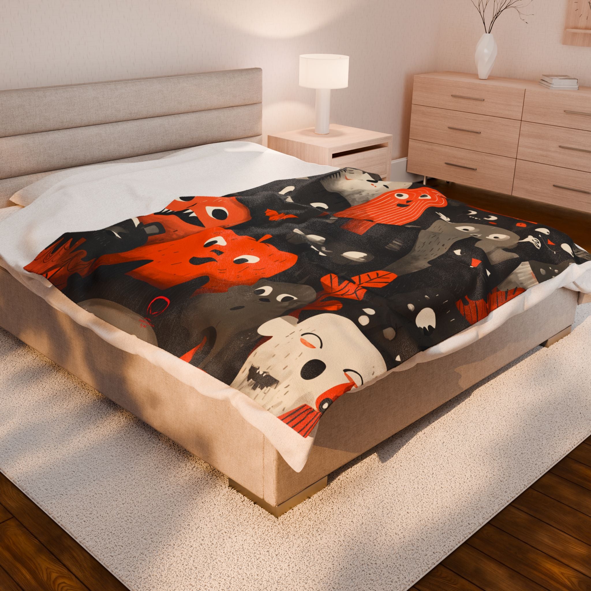 Maison Verne Halloween Ltd. Edition Velours-Kuscheldecke - 🎃👻 Wicked Elegance No. 86 👻🎃