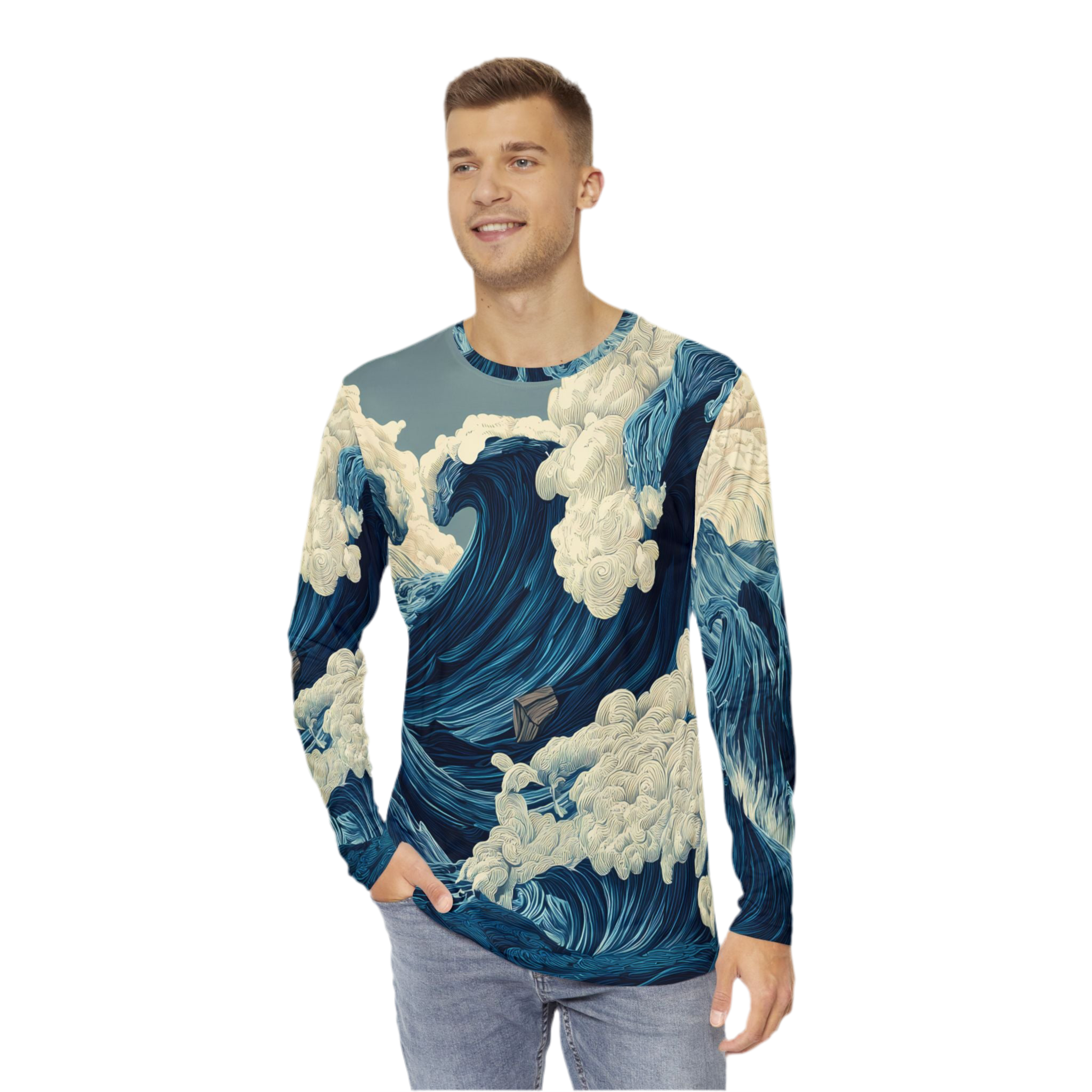 Maison Verne Männer Long Sleeve Shirt - Opal Depths No. 38