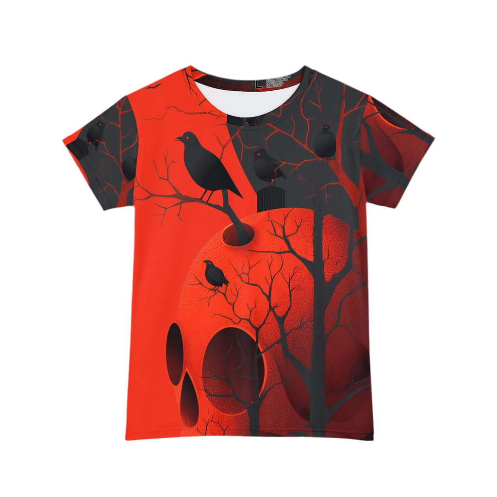 Maison Verne Halloween Ltd. Edition Plus Size Damen Shirt "Ravens Reign" - 🎃👻 Wicked Elegance No. 61 👻🎃