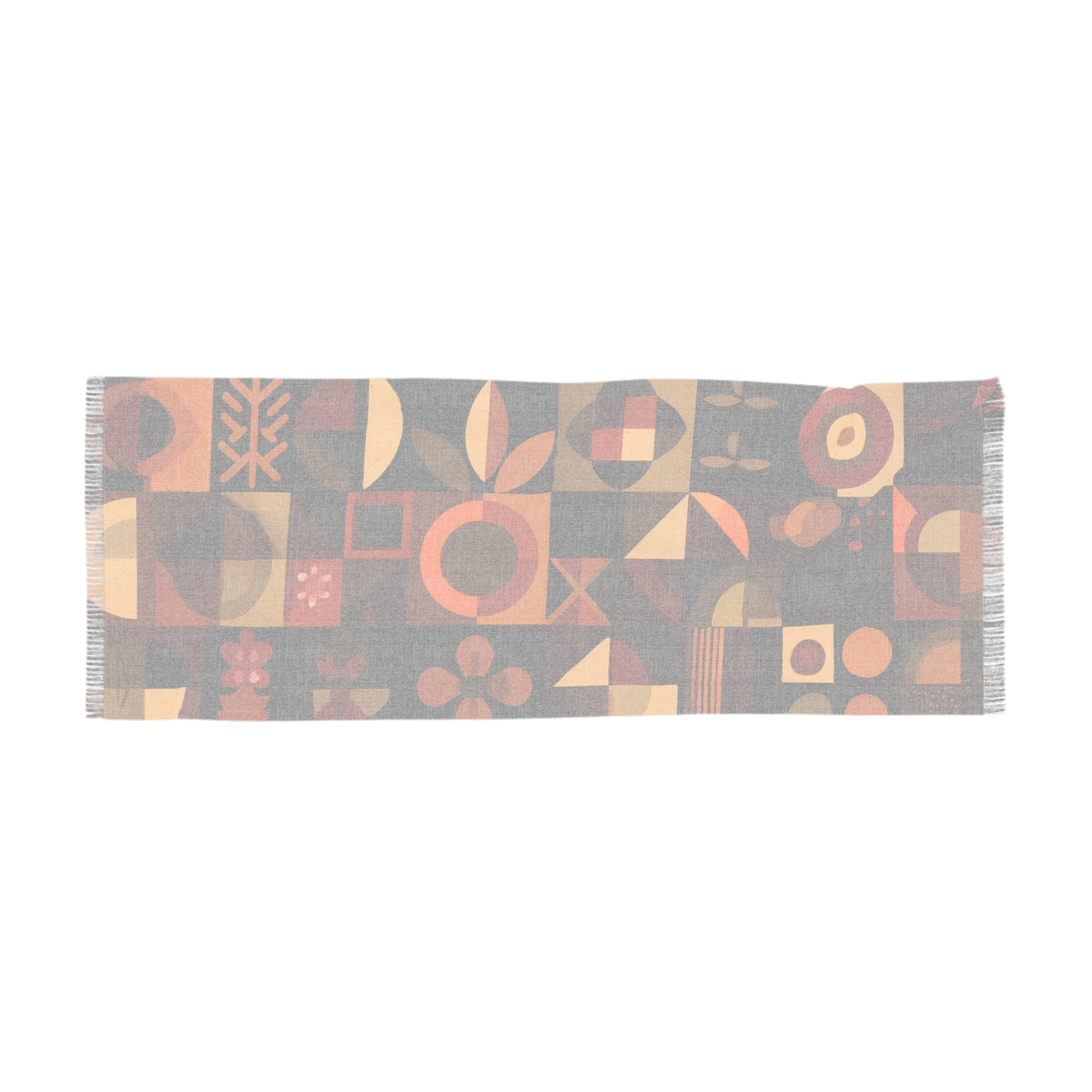 Lightweight Scarf "Patterned Harvest" - Golden Autumn No. 66