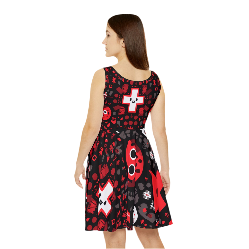 HALLOWEEN LIMITED EDITION Women's Skater Dress "Occult Patterns" - 🎃👻 Wicked Elegance No. 75 👻🎃