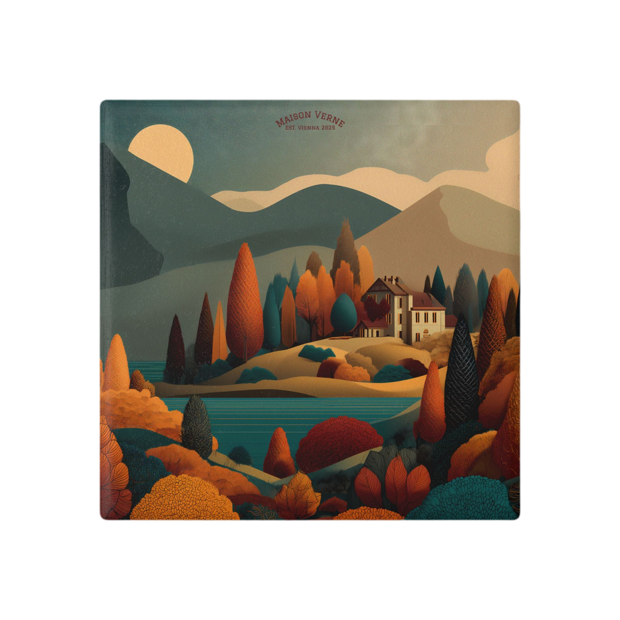 Maison Verne Keramik Untersetzer "Twilight Manor" - Golden Autumn No. 46