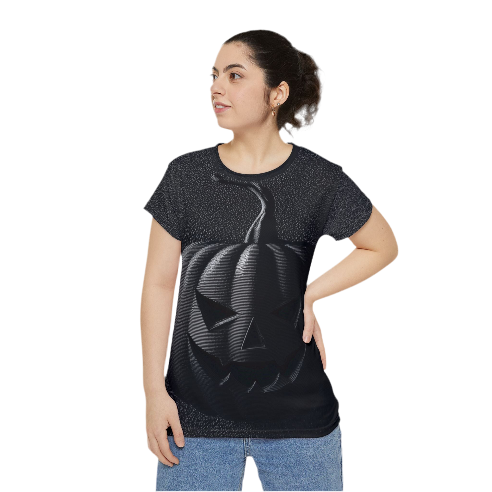 Maison Verne Halloween Ltd. Edition Damen Shirt "Shadow Pumpkin" - 🎃👻 Wicked Elegance No. 08 👻🎃