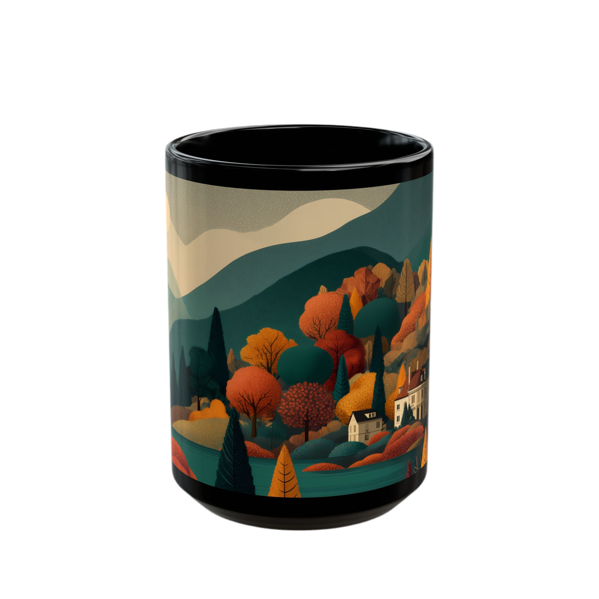 Coffee cup "Golden Retreat" - Golden Autumn No. 44
