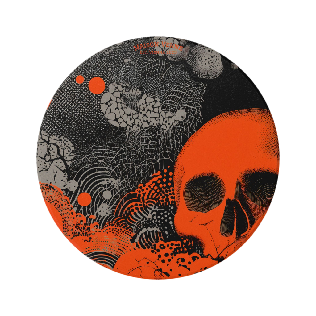 Maison Verne Halloween Ltd. Edition Keramik Untersetzer "Crimson Eclipse" - 🎃👻 Wicked Elegance No. 54 👻🎃