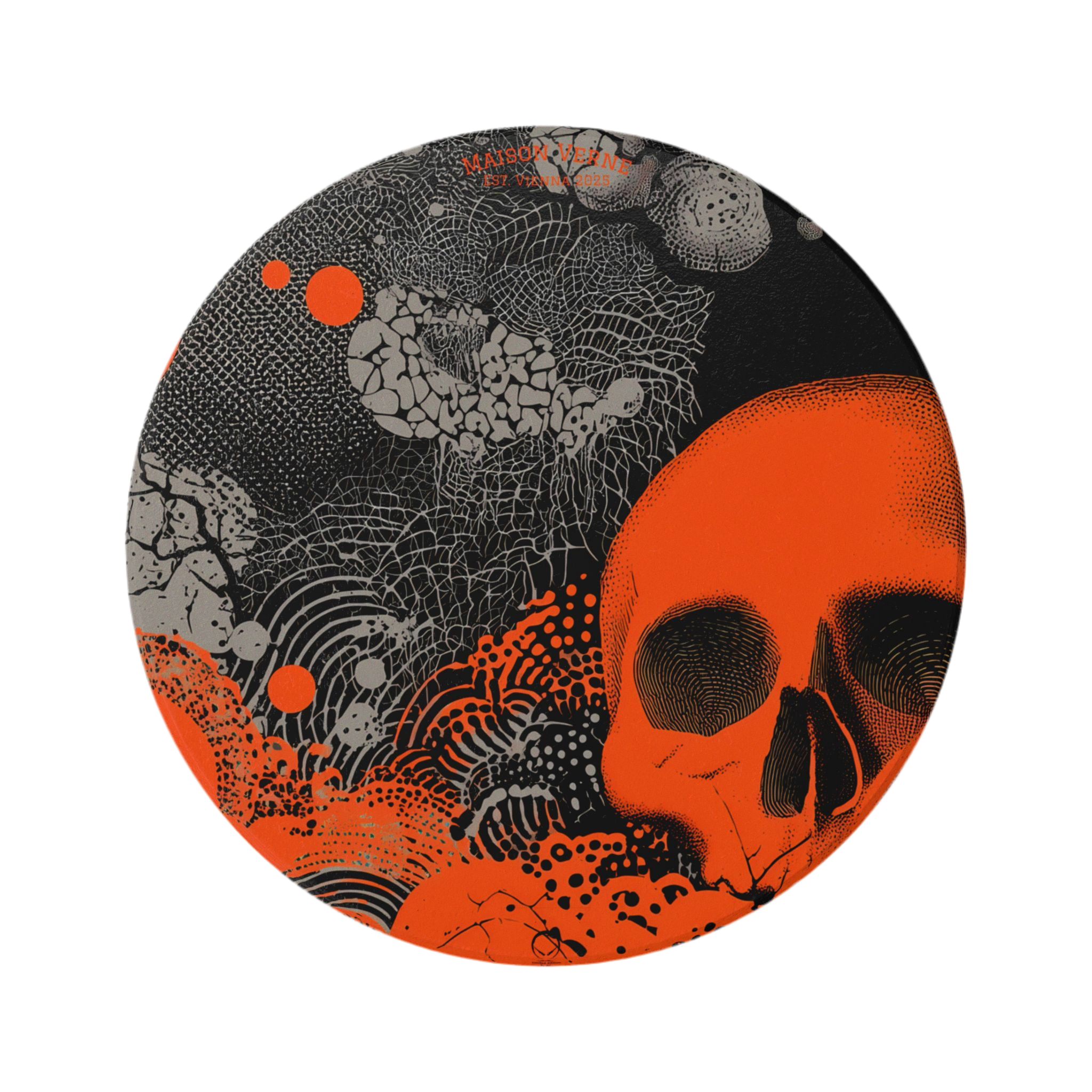 Maison Verne Halloween Ltd. Edition Keramik Untersetzer "Crimson Eclipse" - 🎃👻 Wicked Elegance No. 54 👻🎃