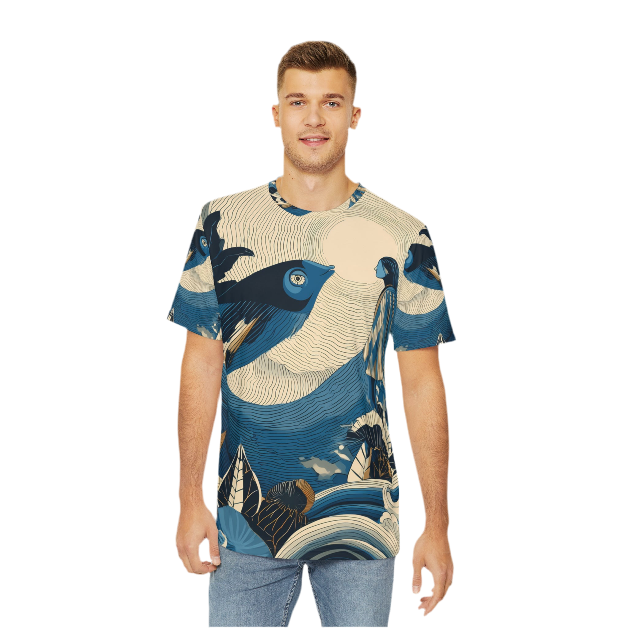 Men's Shirt "Where the Ocean Speaks", Opal Depths No. 40