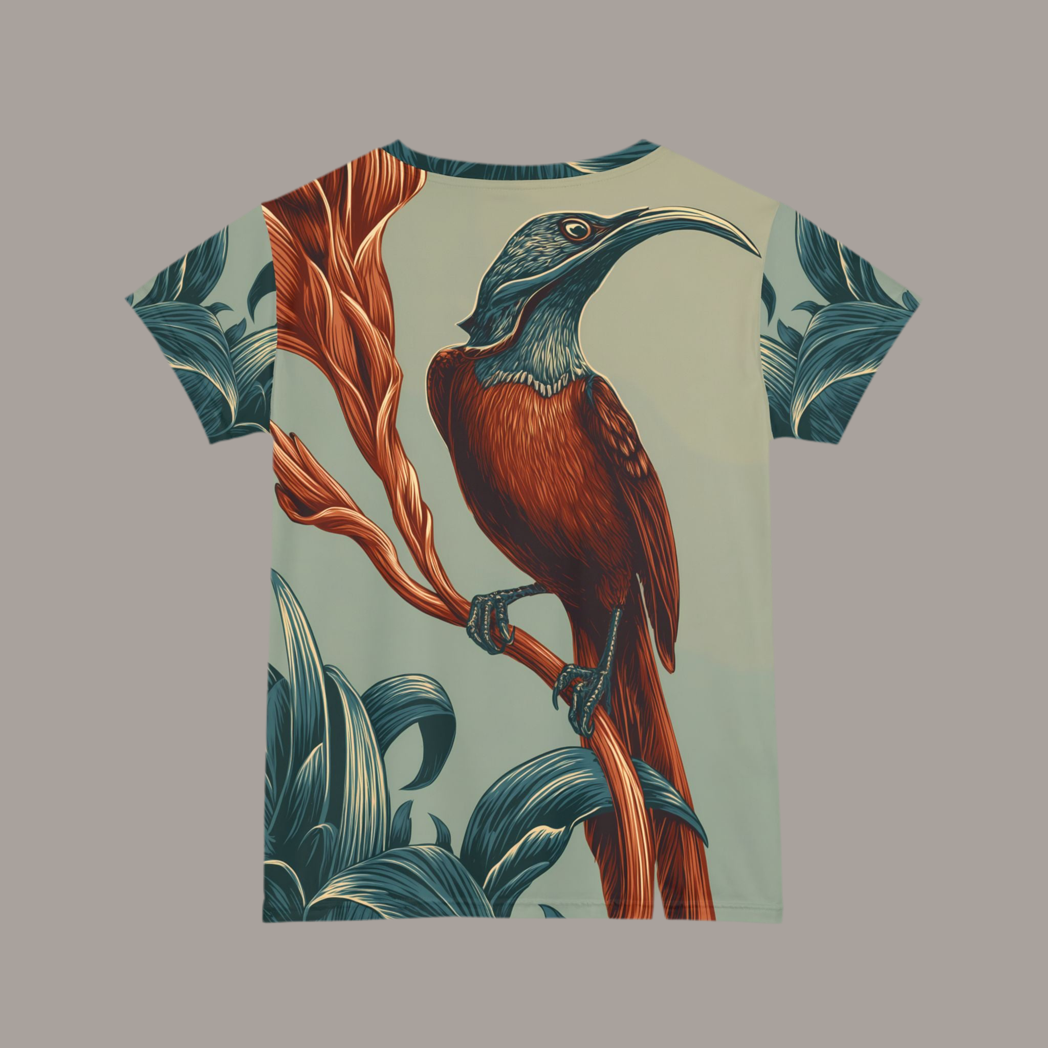 Maison Verne Damen Shirt "Crimson Sentinel" - Wilderness Whisper No. 46
