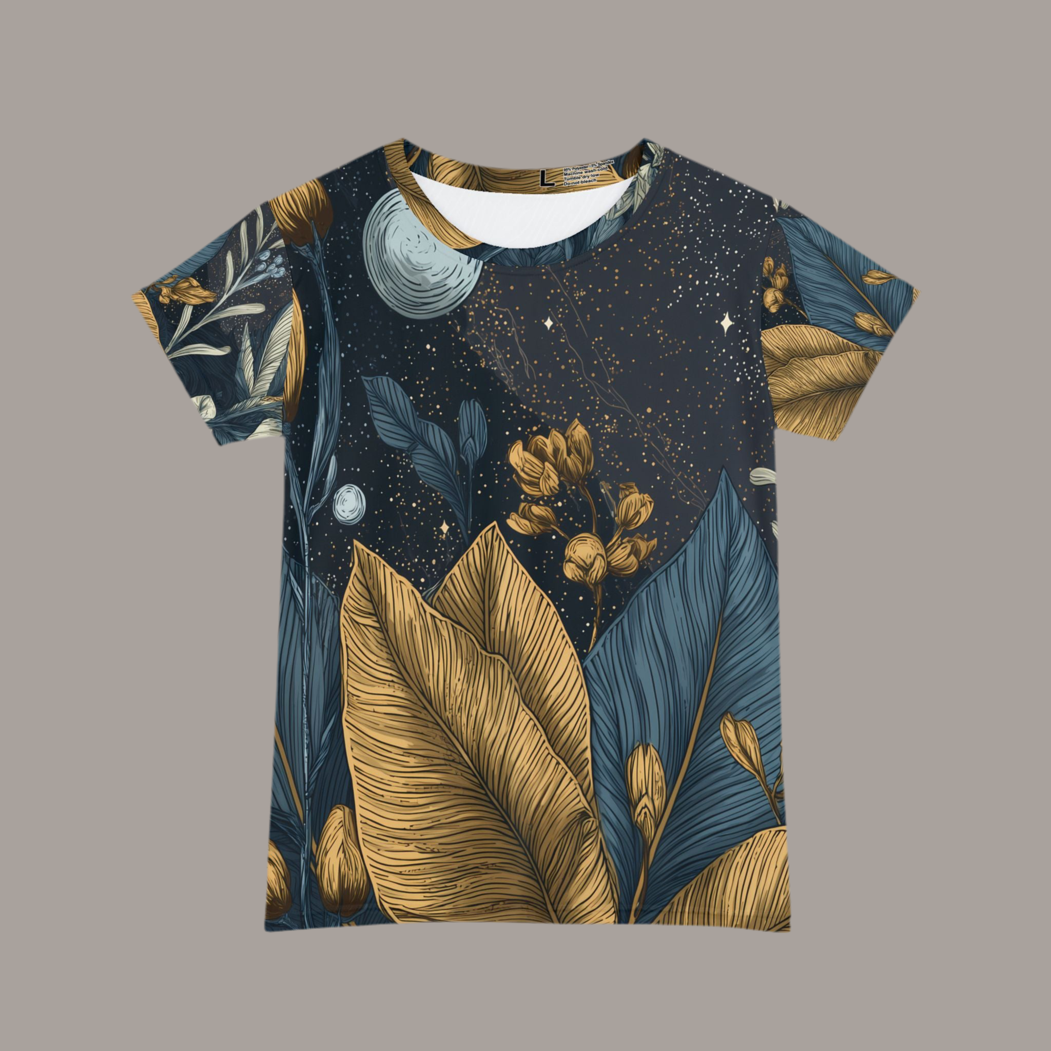 Maison Verne Damen Shirt "Golden Orbit" - Cosmic Botanicals No. 93