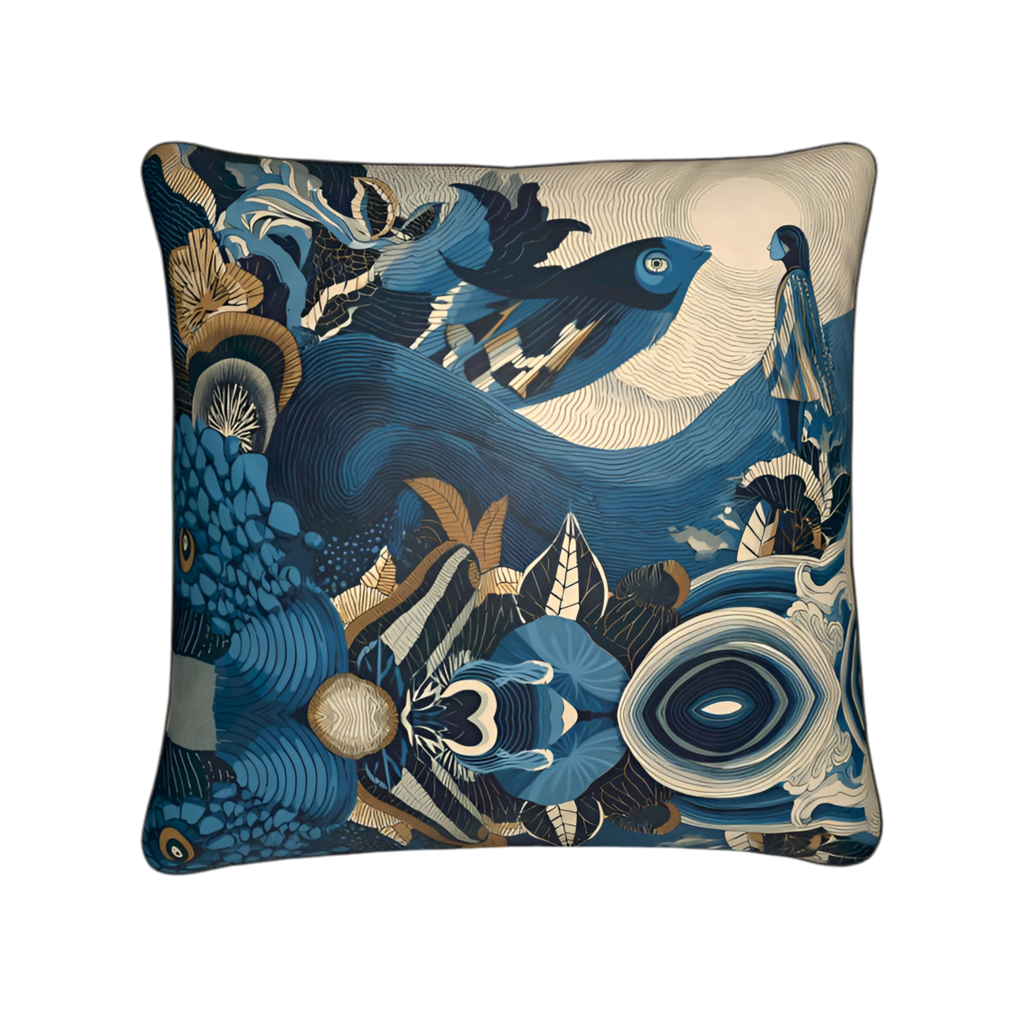 MV Couture Signature Samt-Zierkissen mit Gänsefeder-Füllung